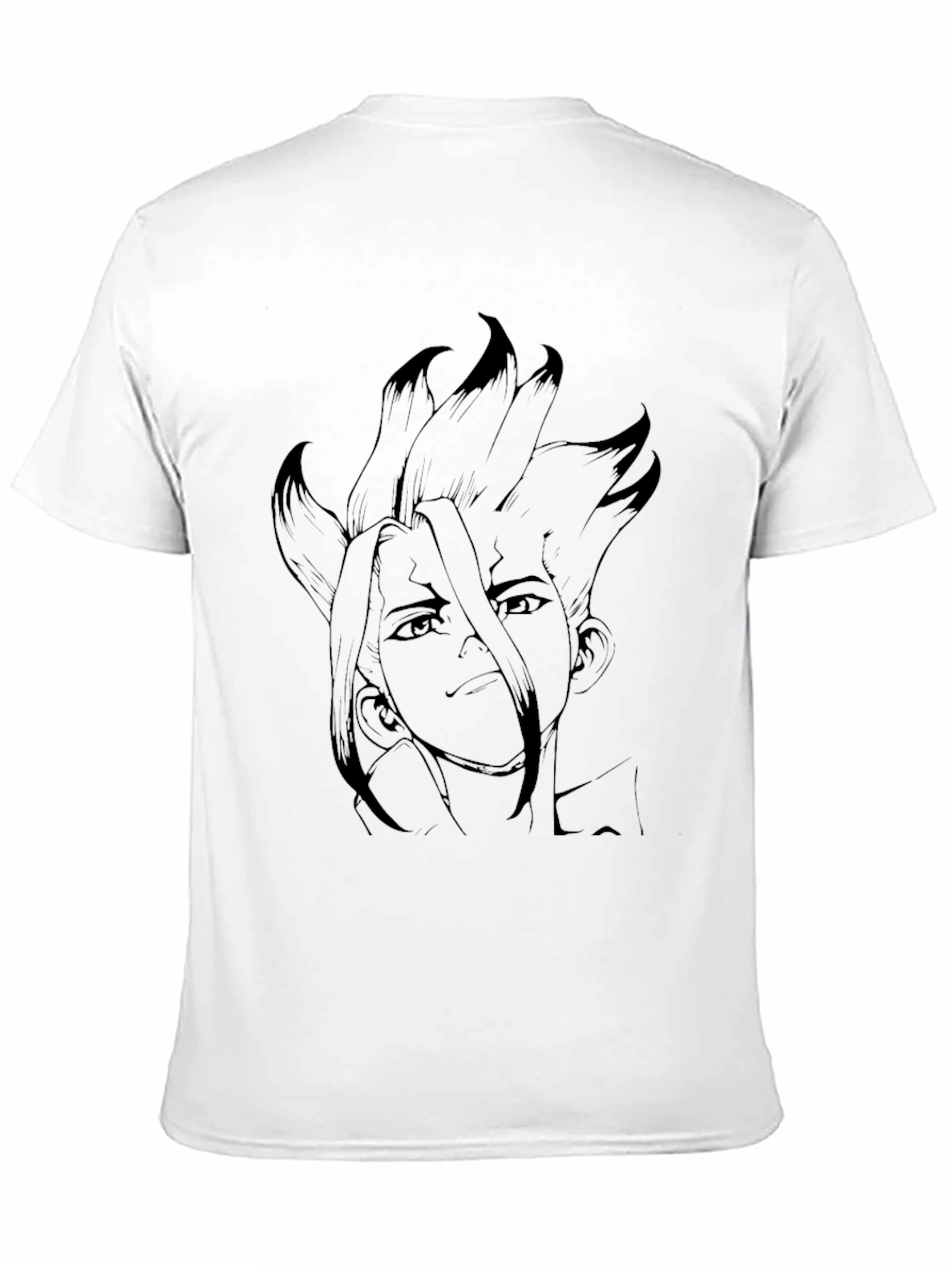 Black Anime Character Graphic Tee - Black view 11