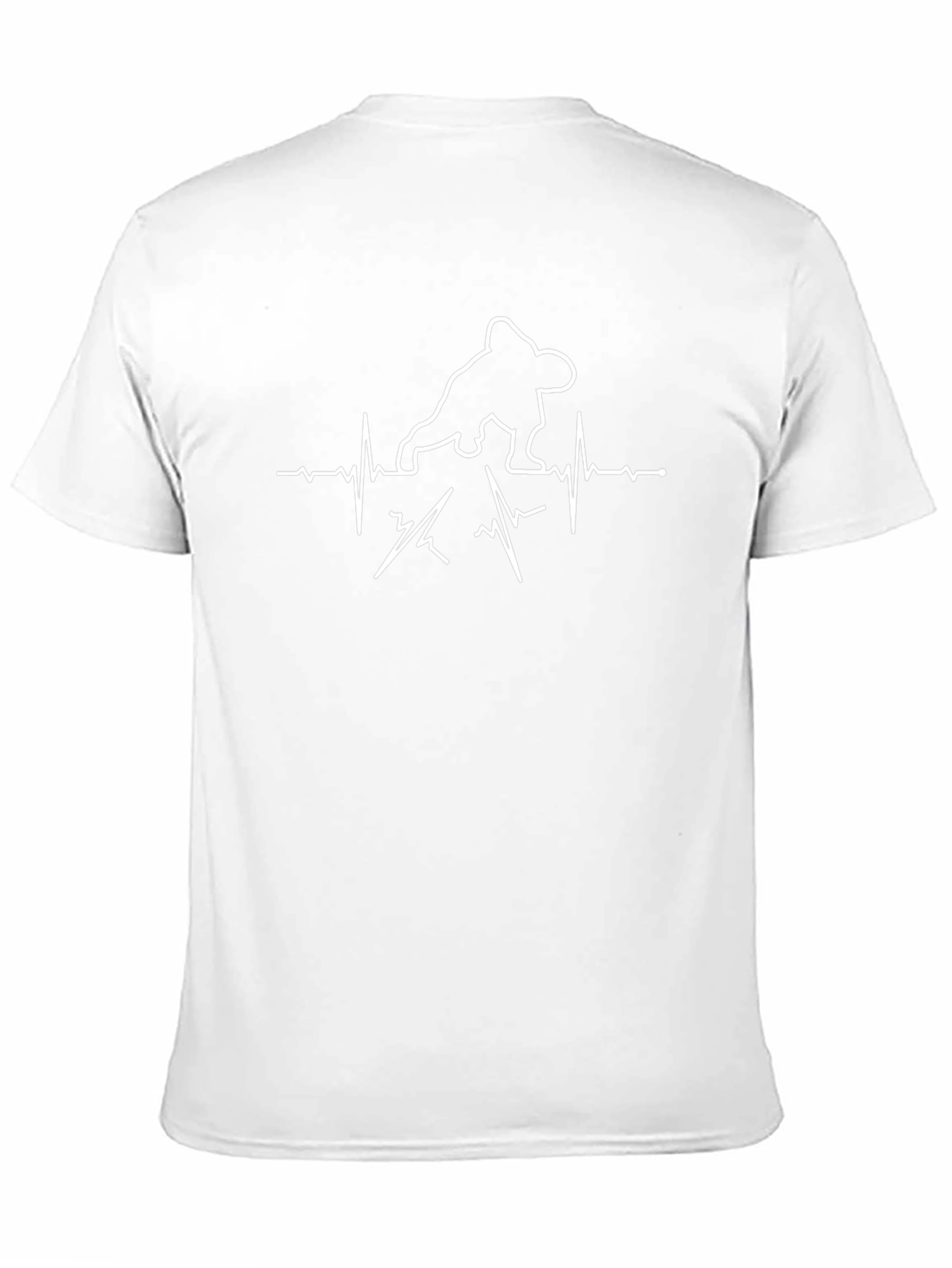 Wrestling Heartbeat T-Shirt - Black Cotton Tee - 11