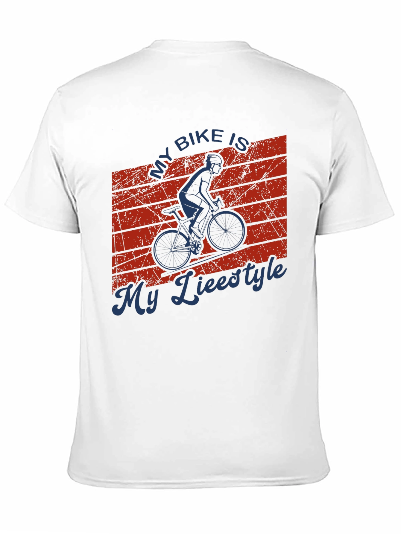 Black My Bike is My Lifestyle Graphic T-Shirt view 11
