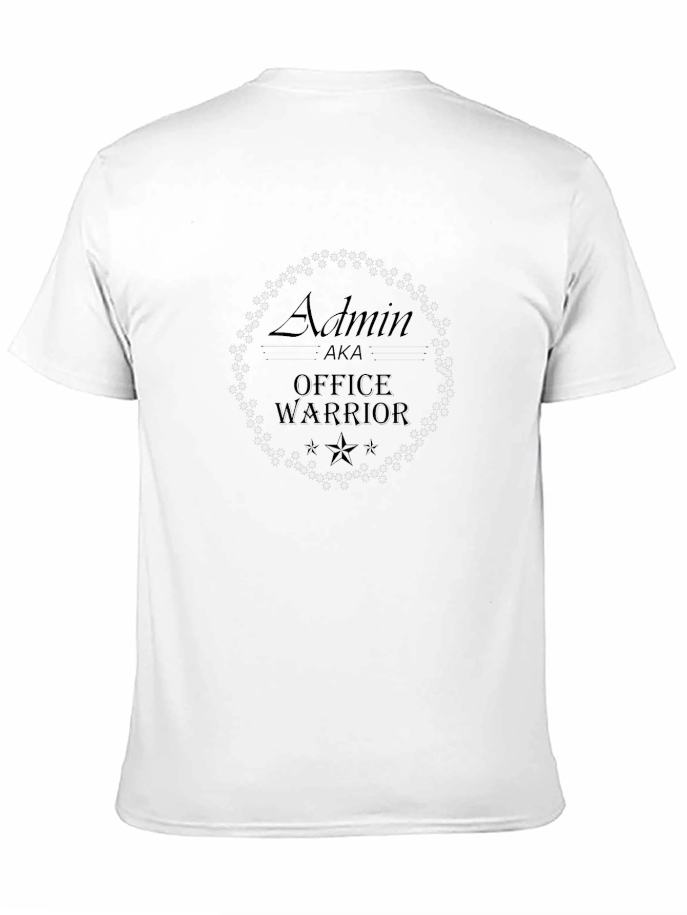 Black Admin Office Warrior Graphic T-Shirt view 11