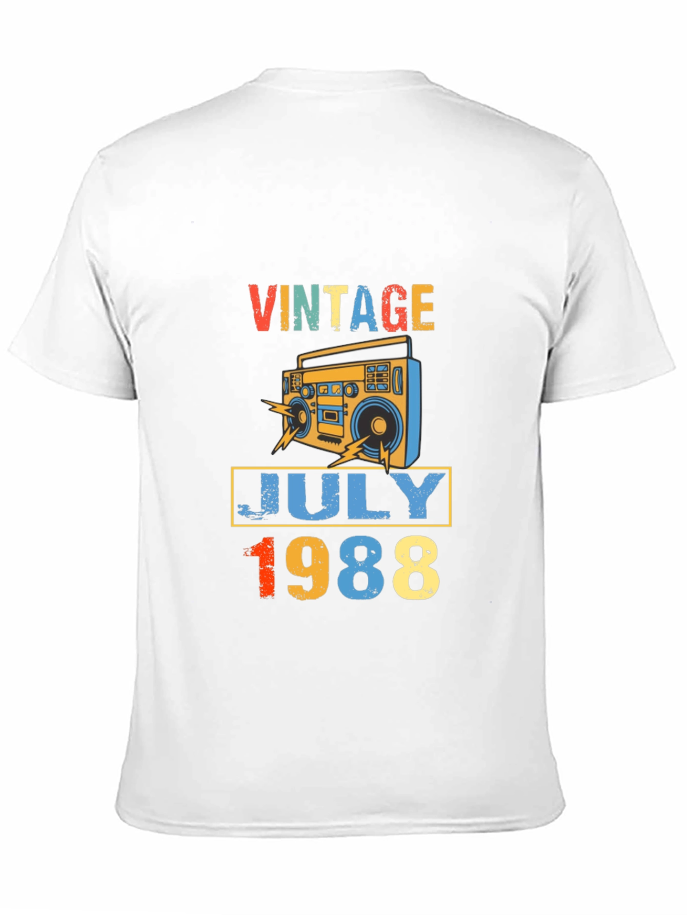 Black Vintage July 1988 T-Shirt - Retro Birthday Gift view 11