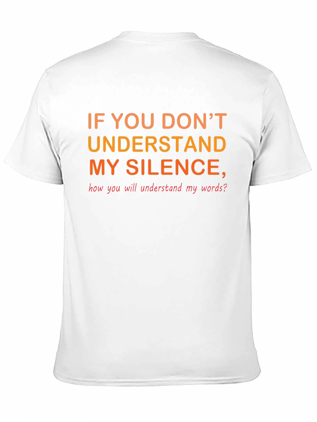 Black Silence Quote Black T-Shirt view 11