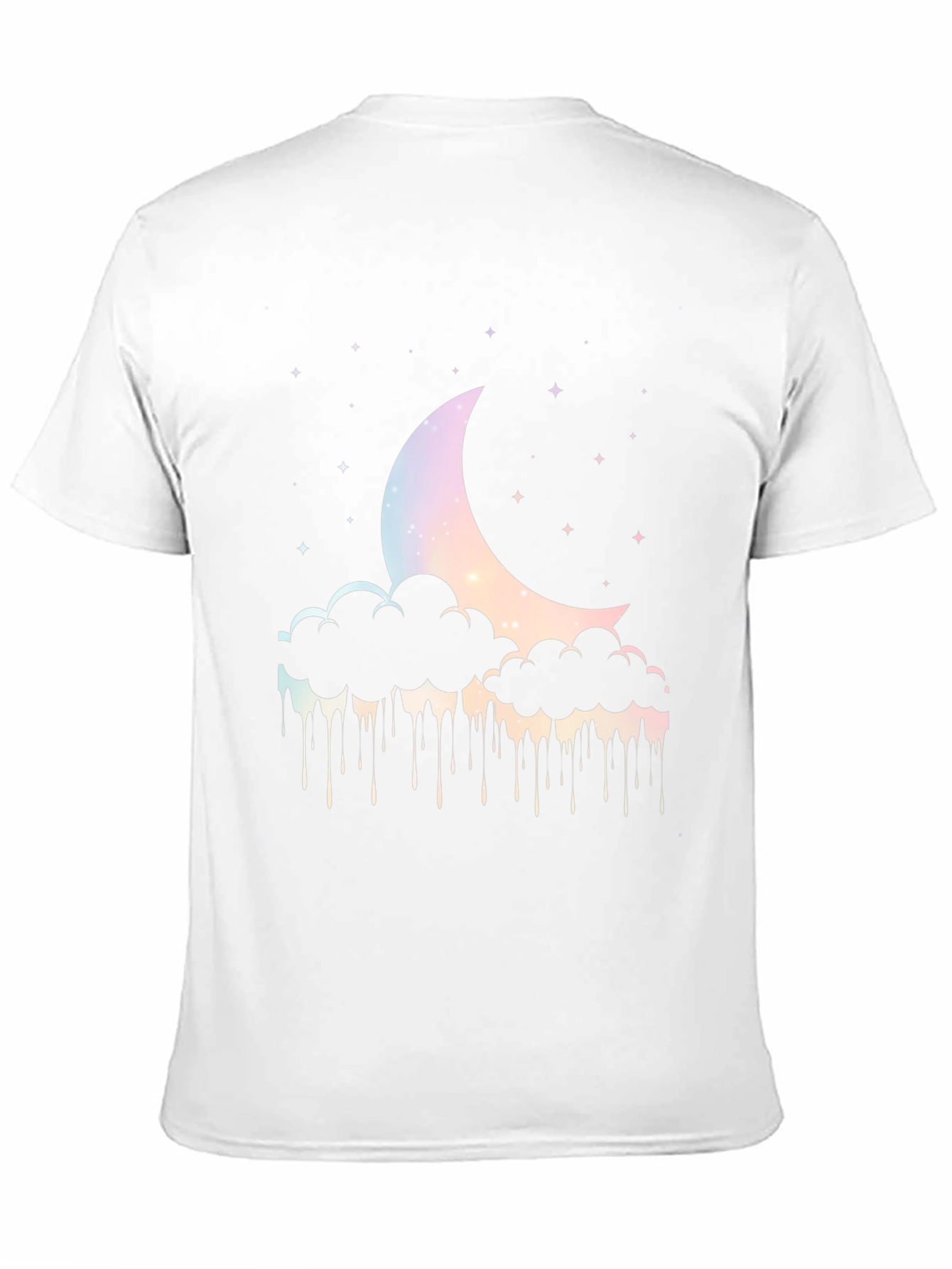 Black Dreamy Moon Cloud Graphic Tee - Black view 11