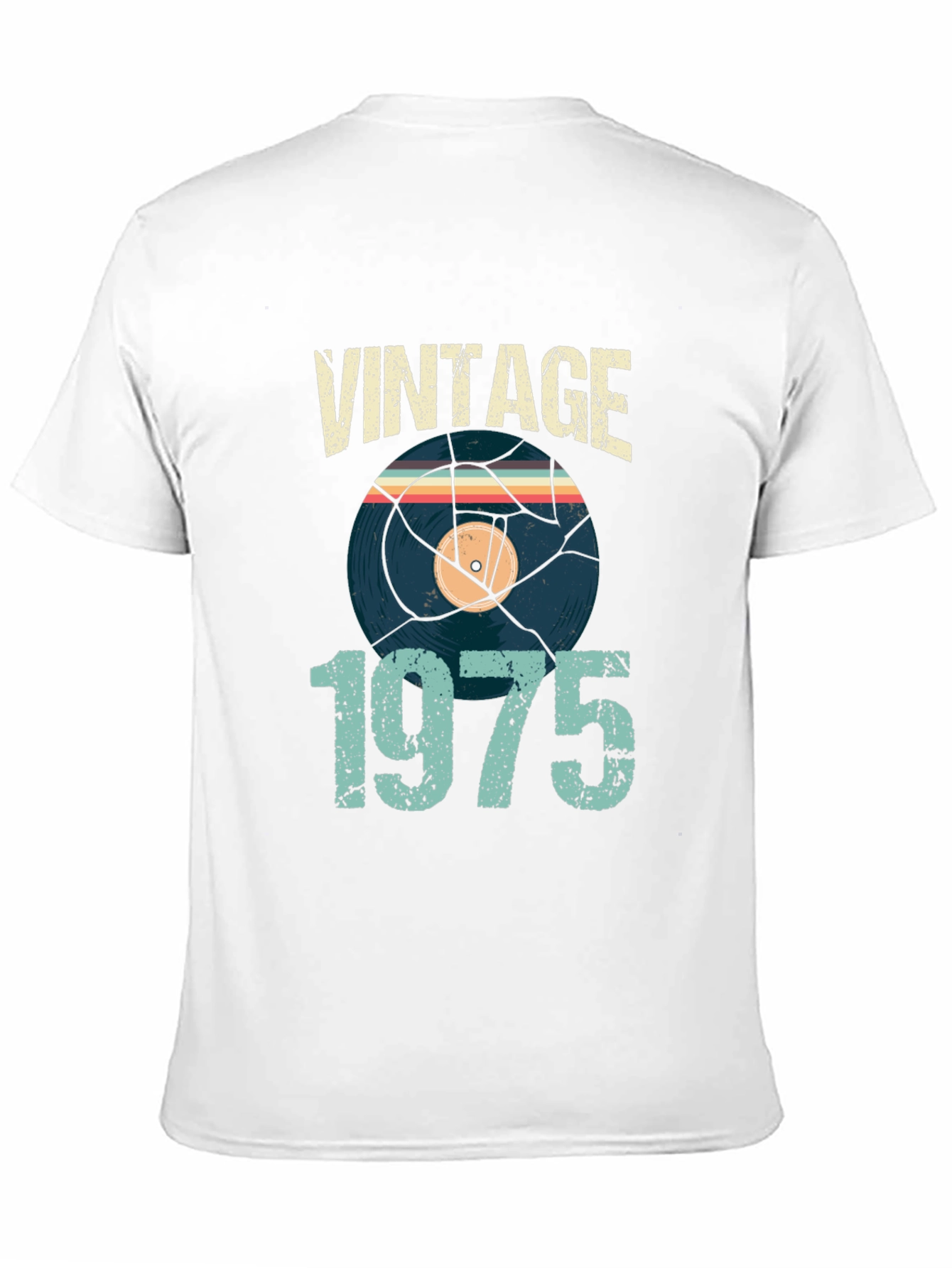 Black Vintage 1975 Record Graphic T-Shirt view 11