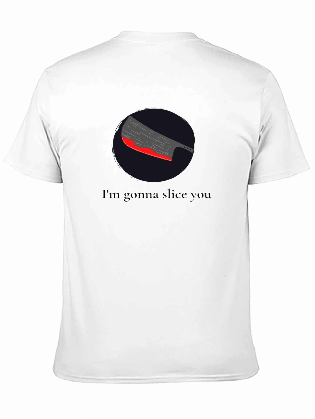 Black Sarcastic "Slice You" Graphic Tee - Black T-Shirt view 11