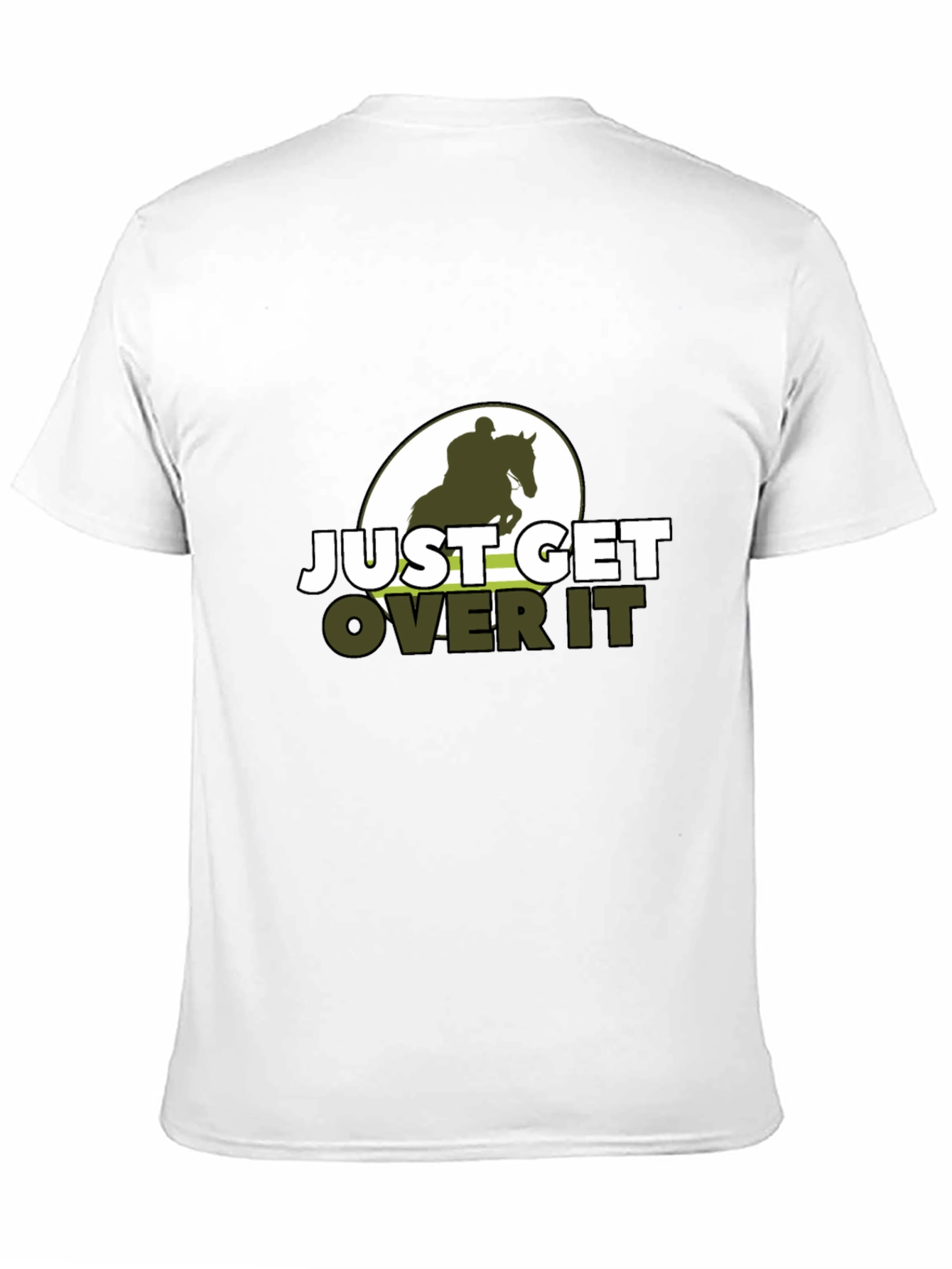 Black Just Get Over It Horse Riding T-Shirt view 11