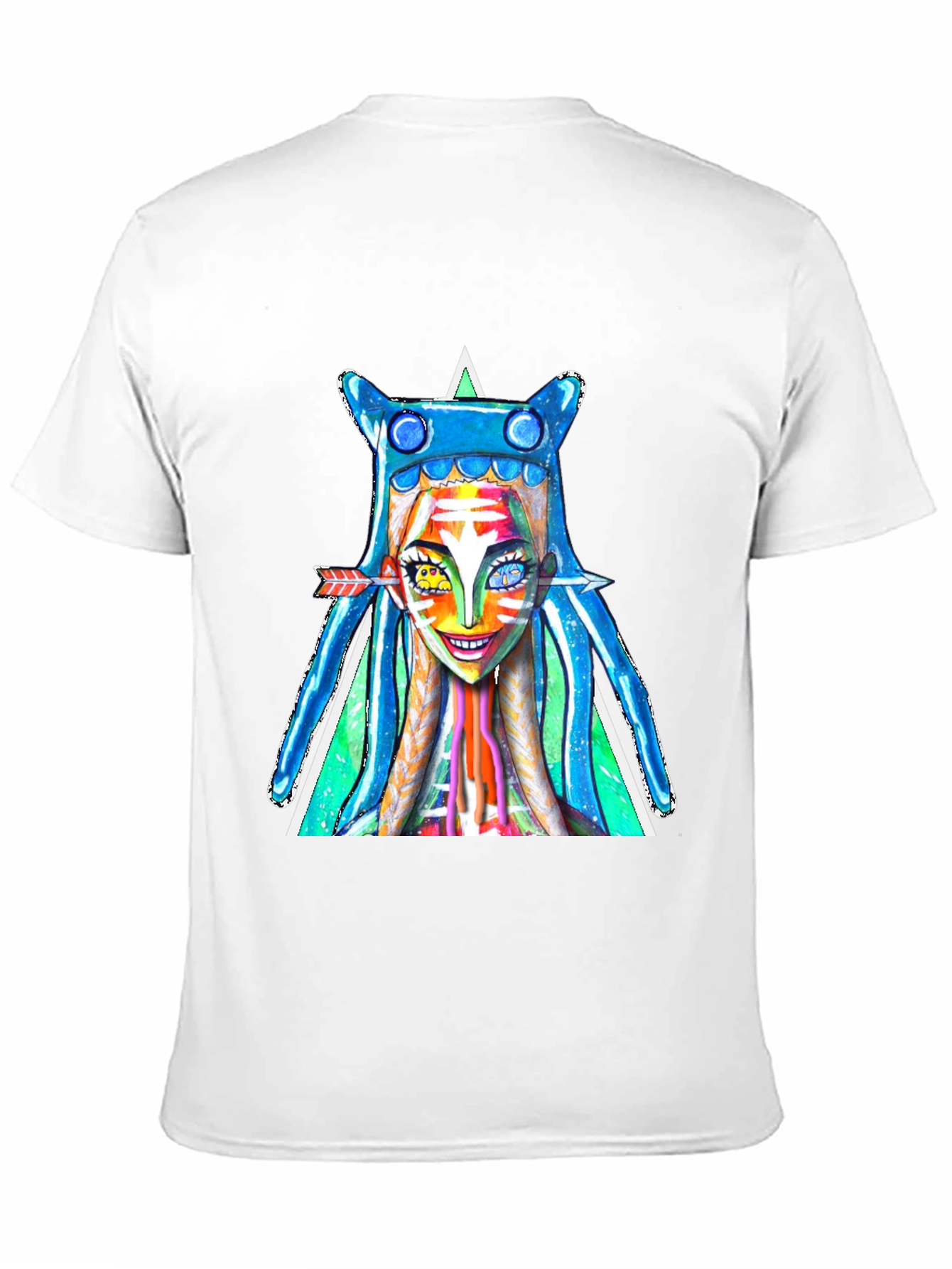 Black Funky Art T-Shirt - Colorful Character Graphic Tee view 11