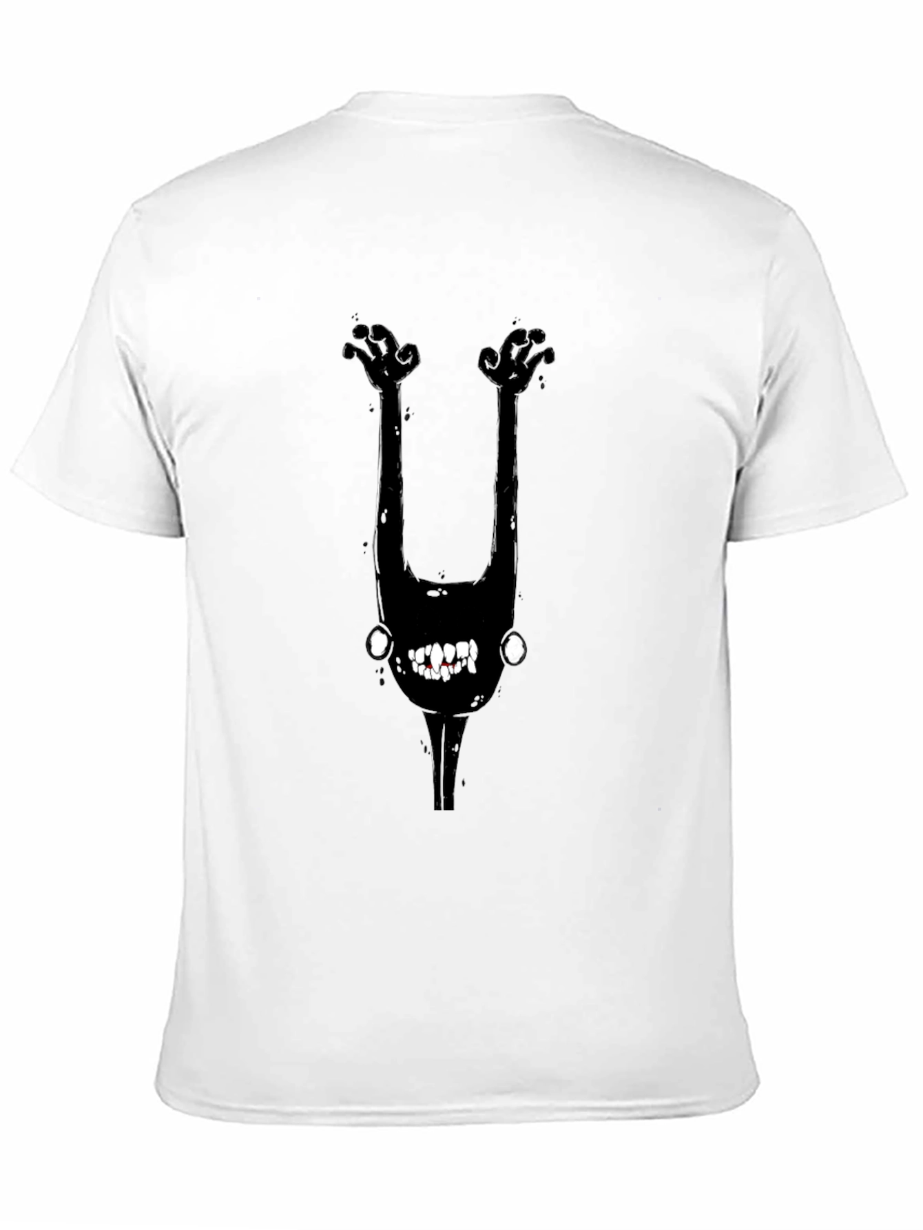 Black Men's Graphic Tee - Creepy Monster view 11