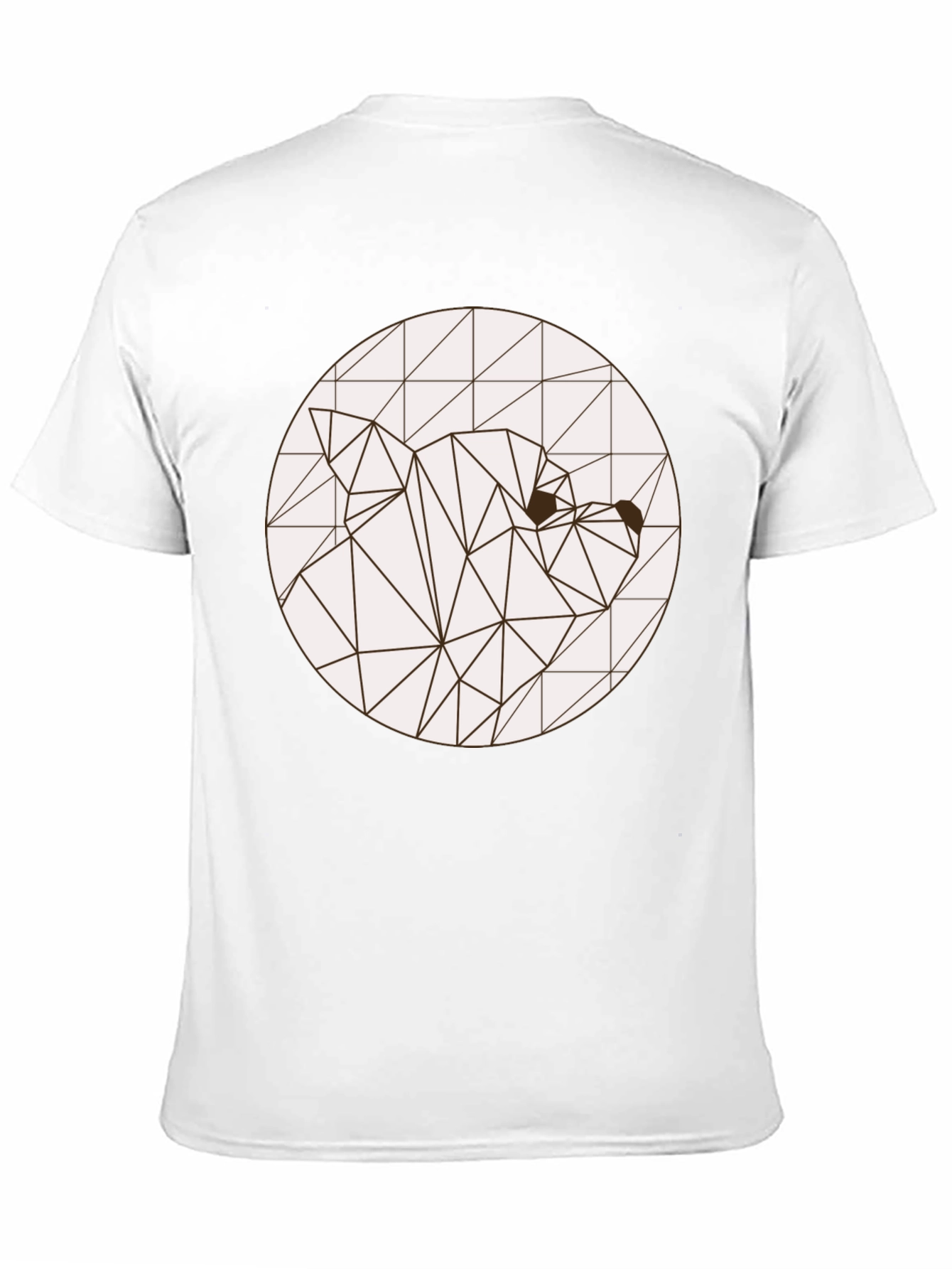 Black Geometric Bear Graphic Tee - Modern Black T-Shirt view 11