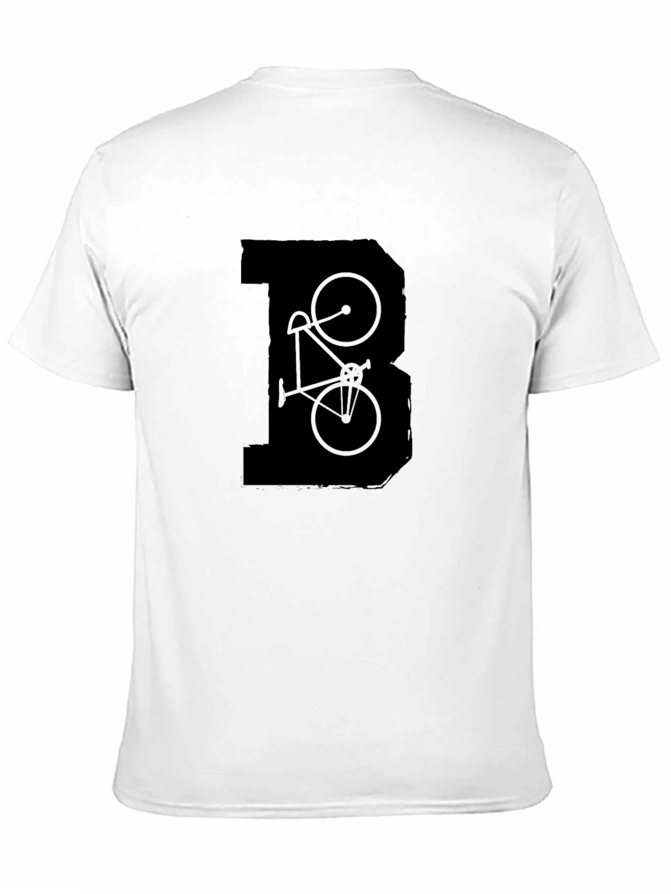 Black Bicycle Initial Black T-Shirt view 11