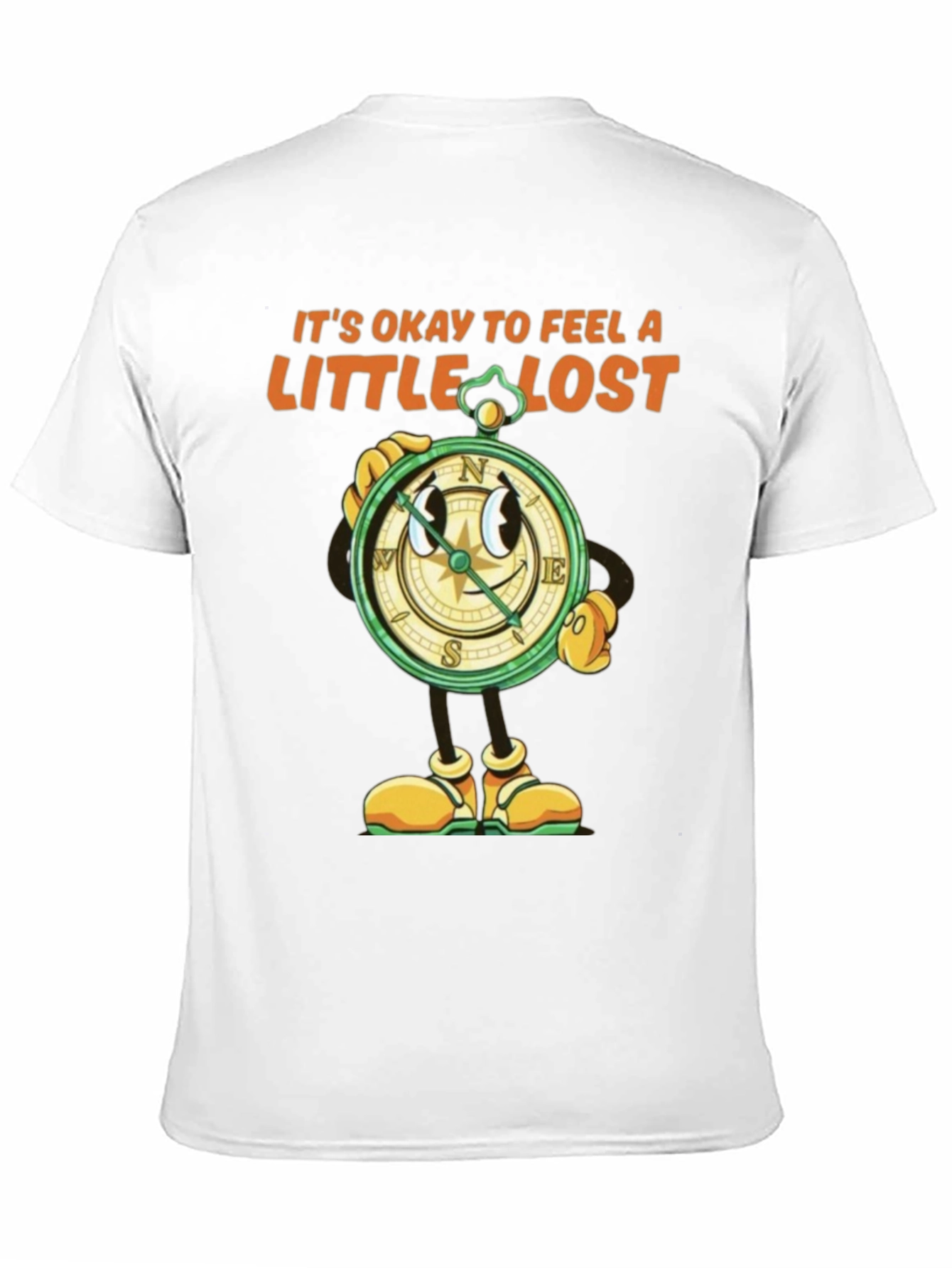 Black It's Okay To Feel A Little Lost T-Shirt view 11