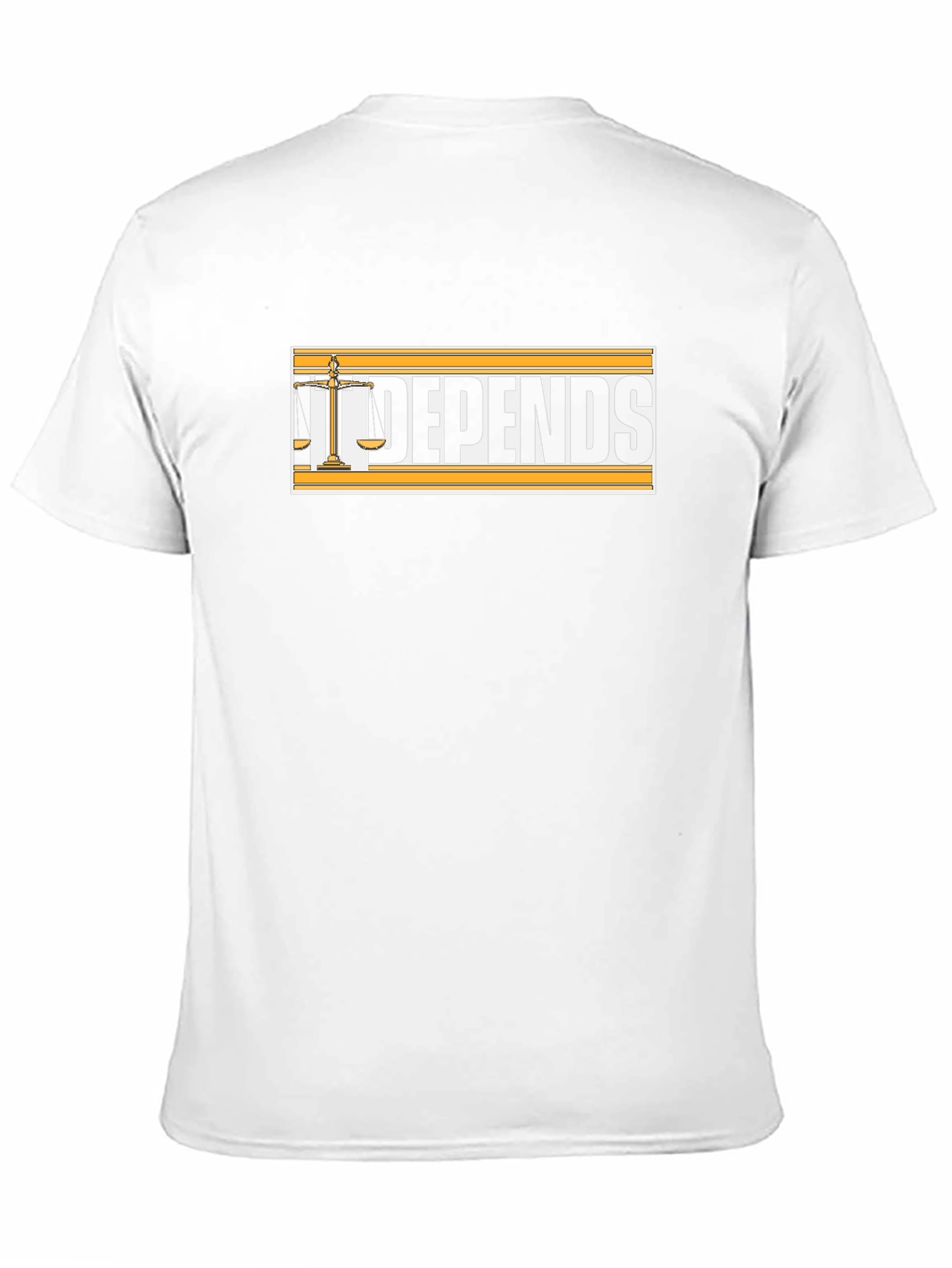 It Depends T-Shirt - Scales of Justice Design - 11