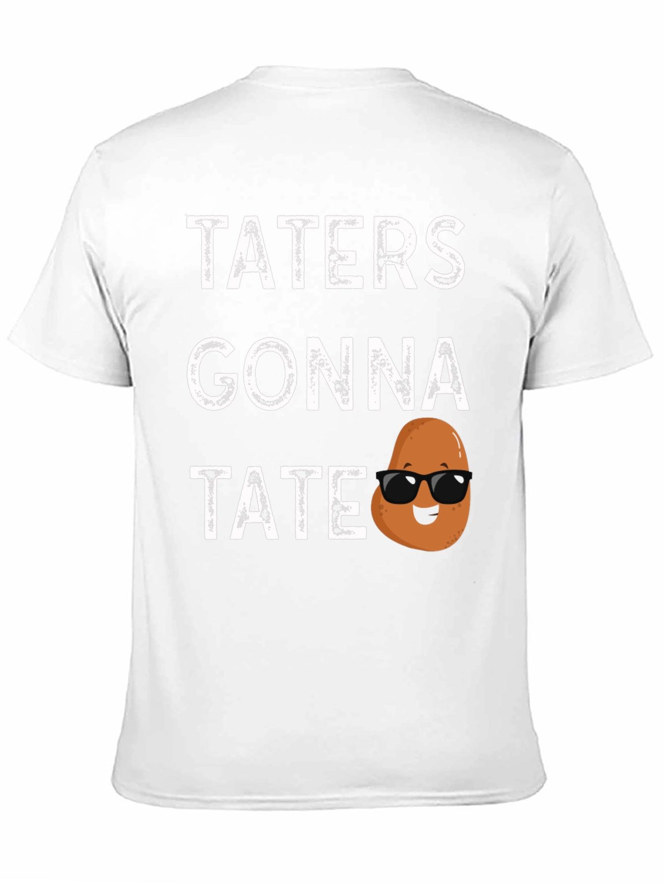 Black Taters Gonna Tate Funny Potato Graphic T-Shirt view 11