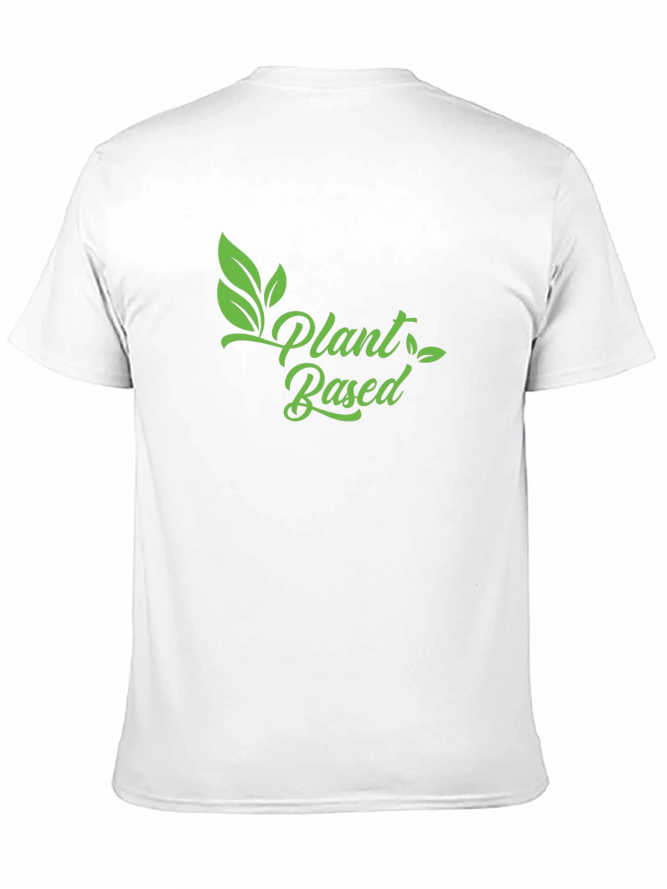 Black Plant Based Vegan T-Shirt - Green Print view 11