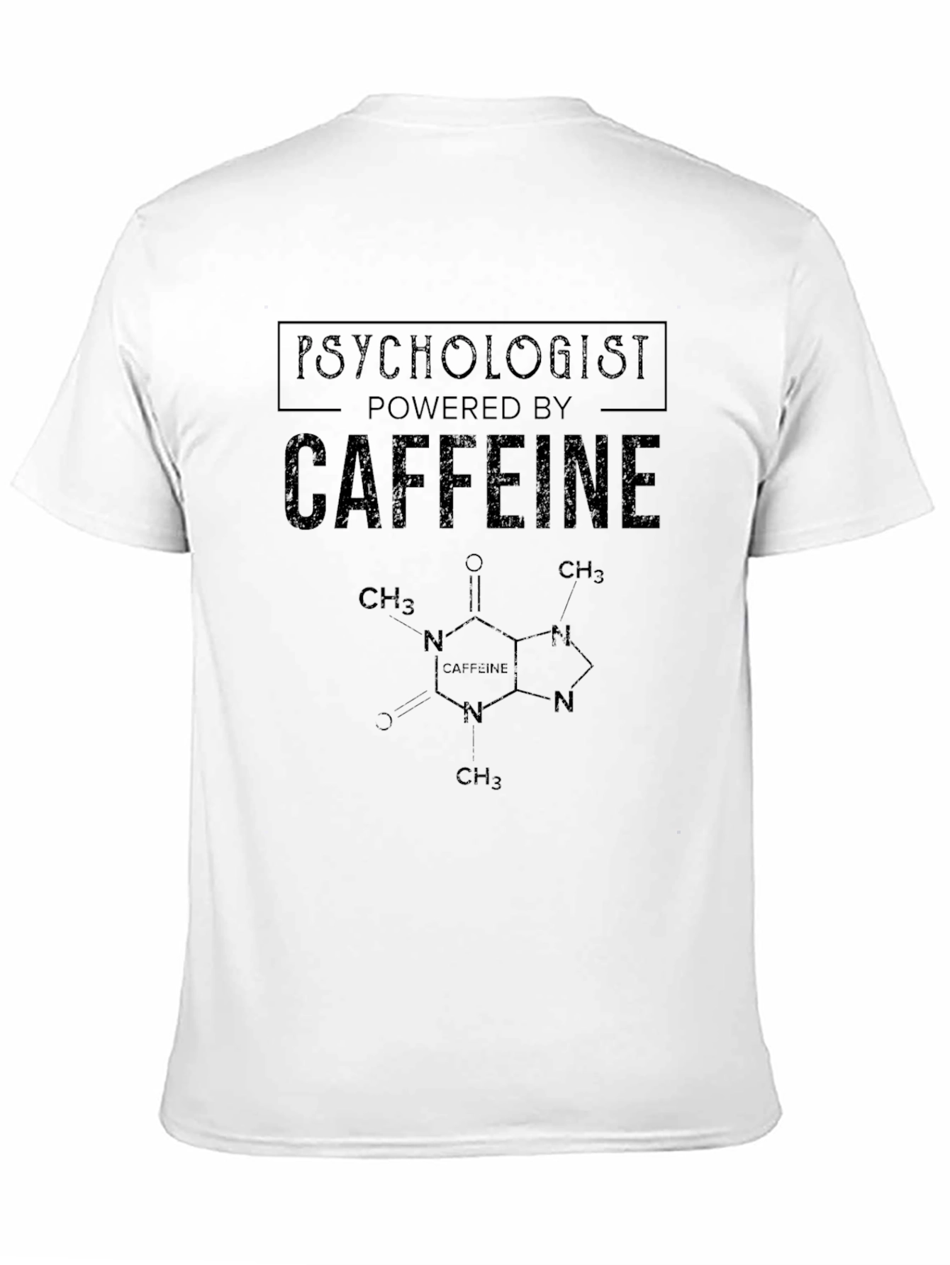 Black Psychologist Powered by Caffeine T-Shirt view 11
