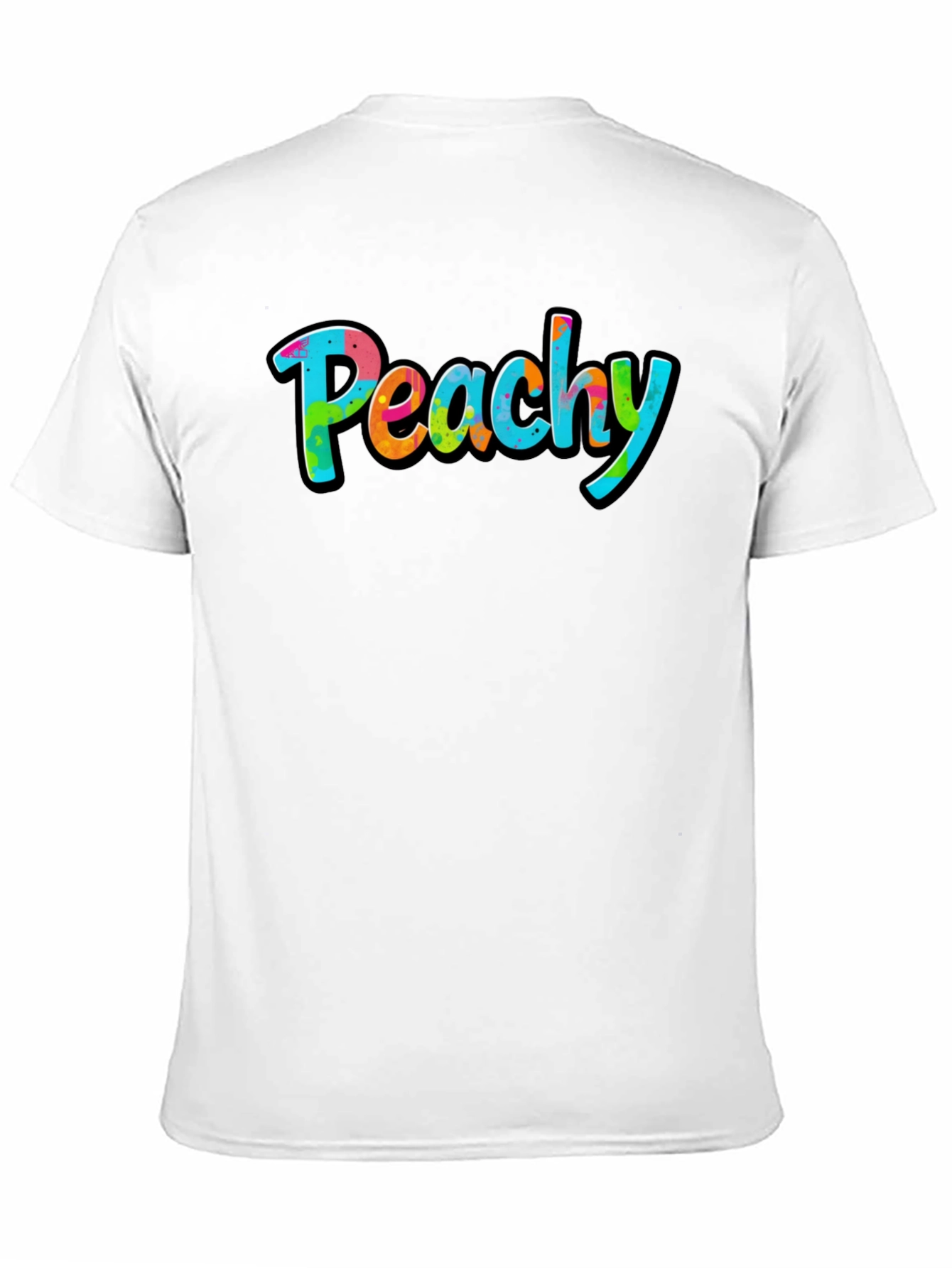 Peachy Graphic Black T-Shirt - Casual Style - 11