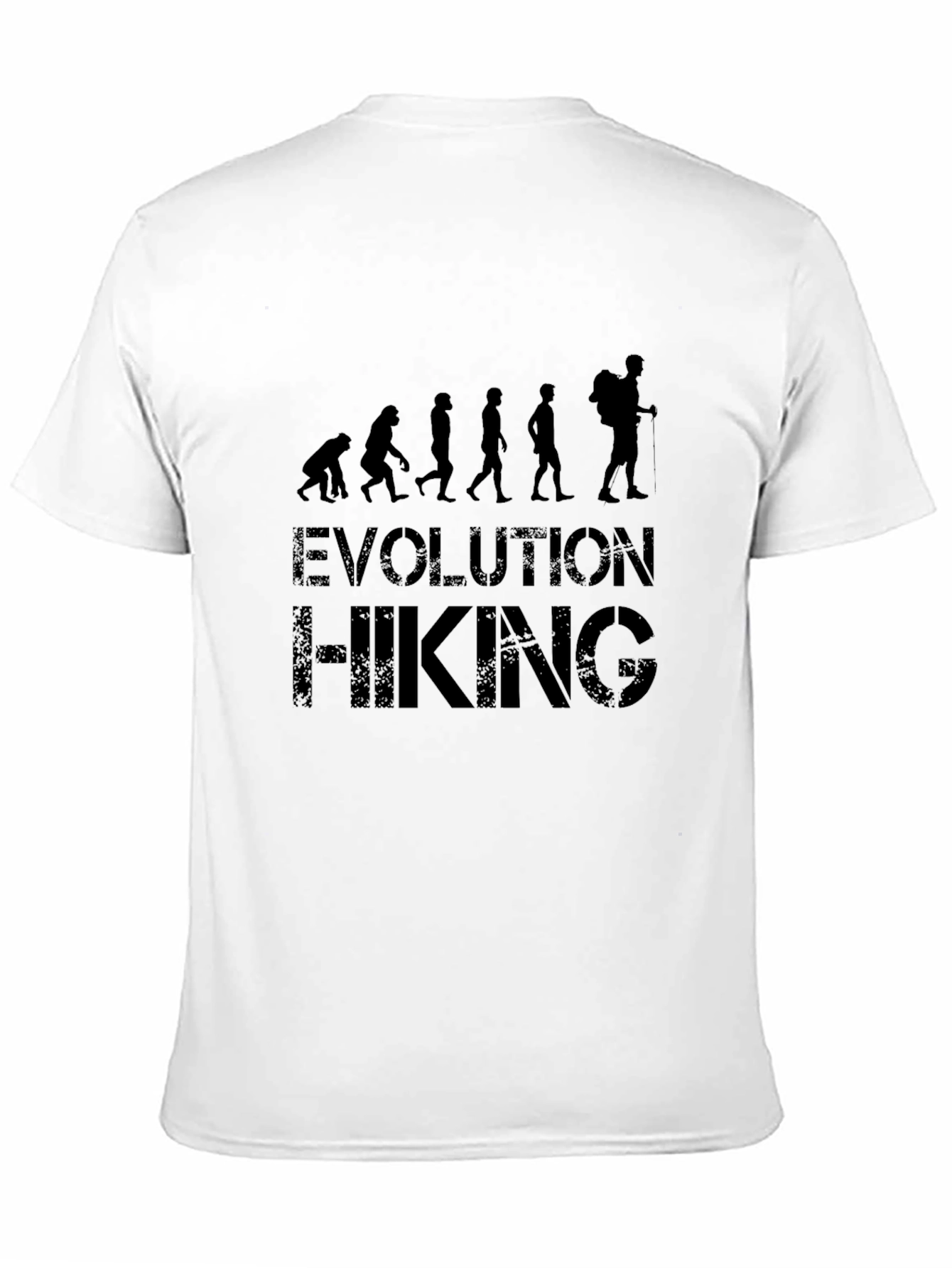 Black Evolution Hiking T-Shirt - Black Crew Neck Tee view 11