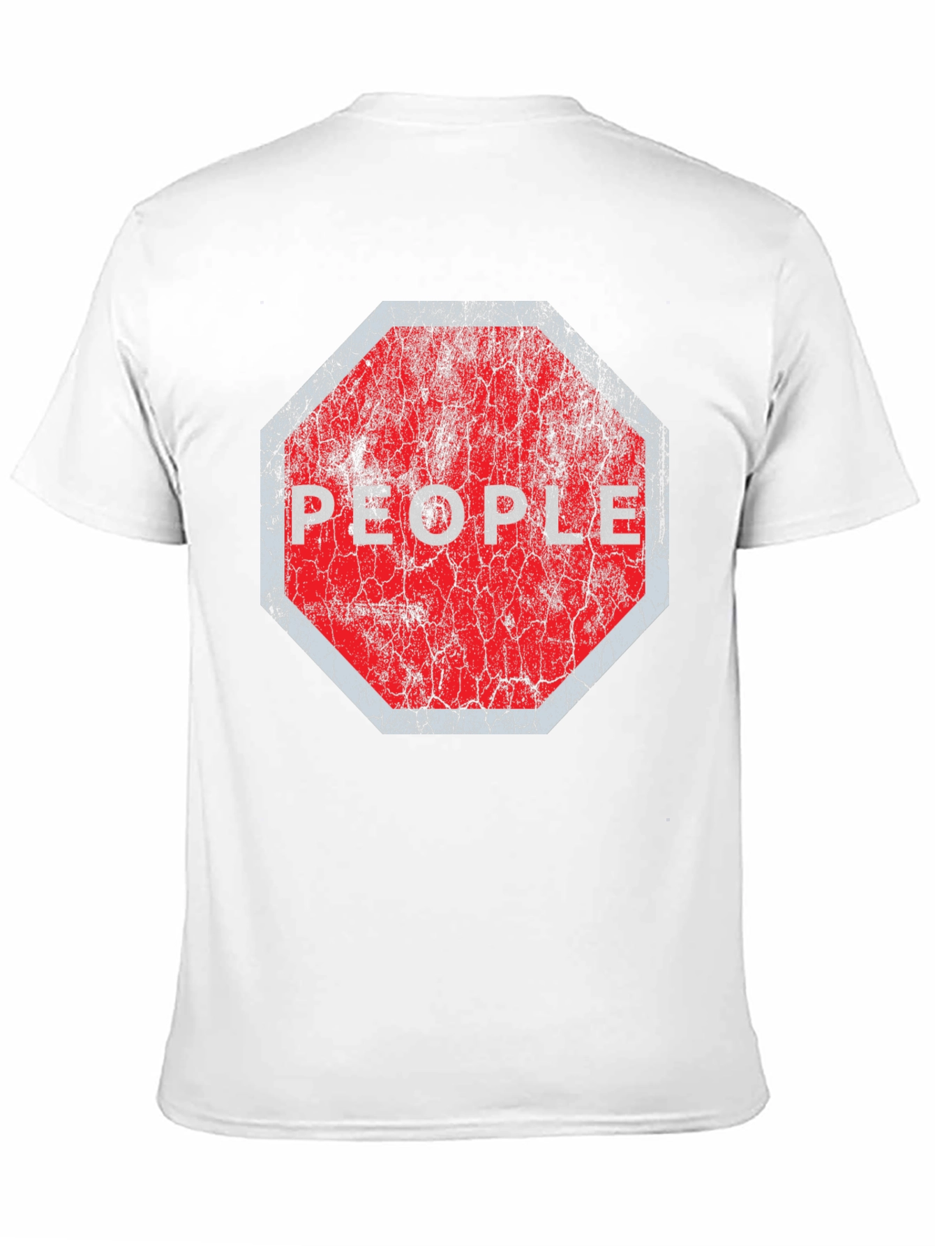 Black Stop People Graphic Tee - Black Cotton T-Shirt view 11