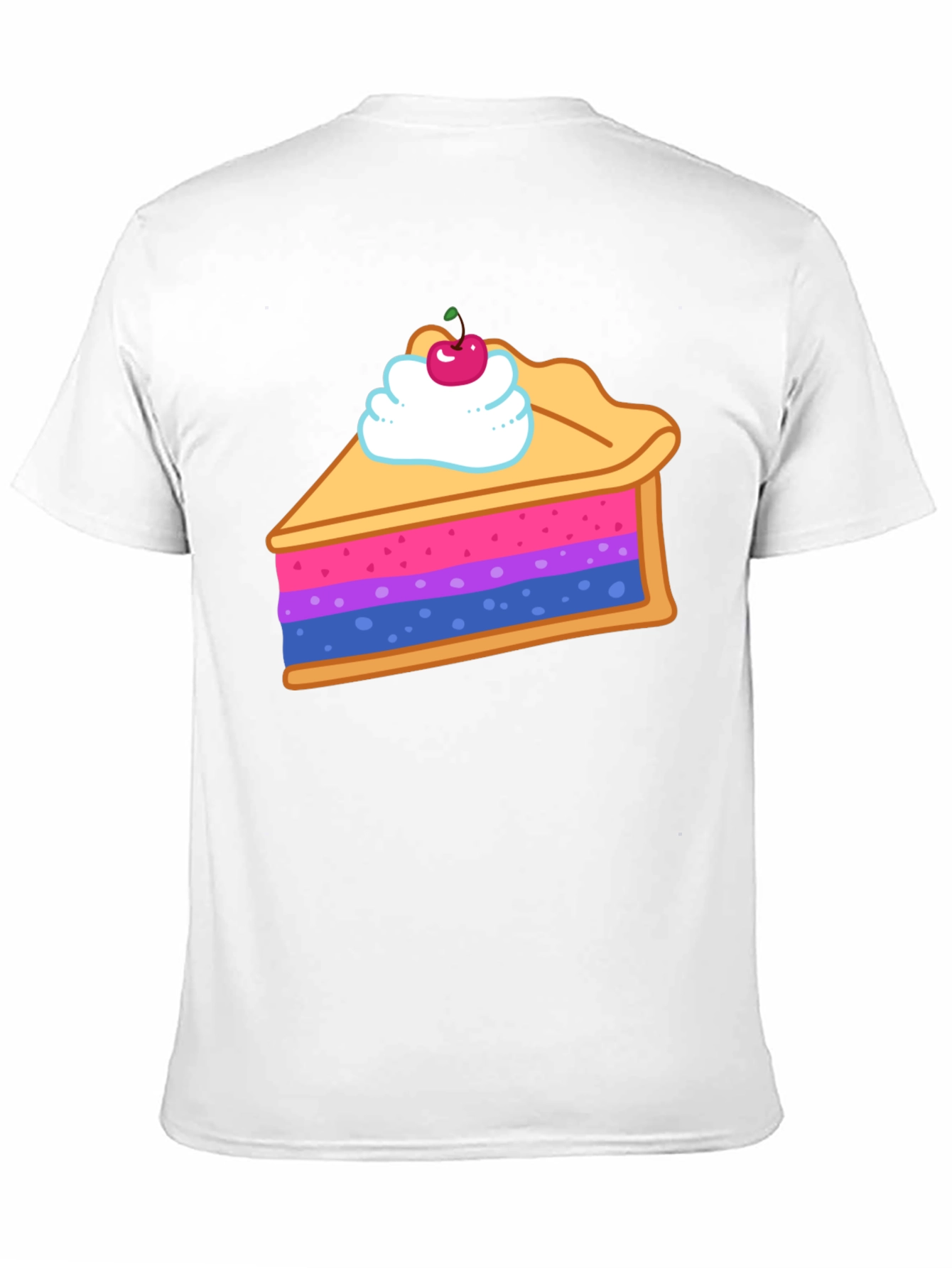 Black Bisexual Pride Flag Pie Slice Graphic T-Shirt view 11
