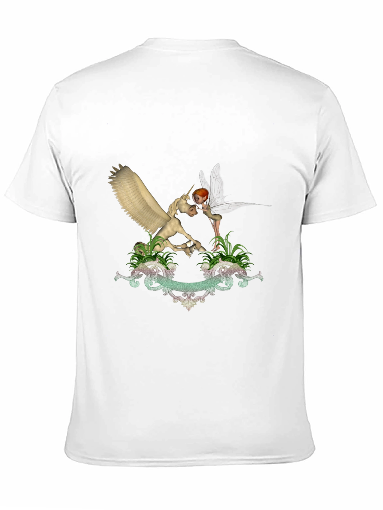 Black Unicorn & Fairy Graphic T-Shirt - Black view 11