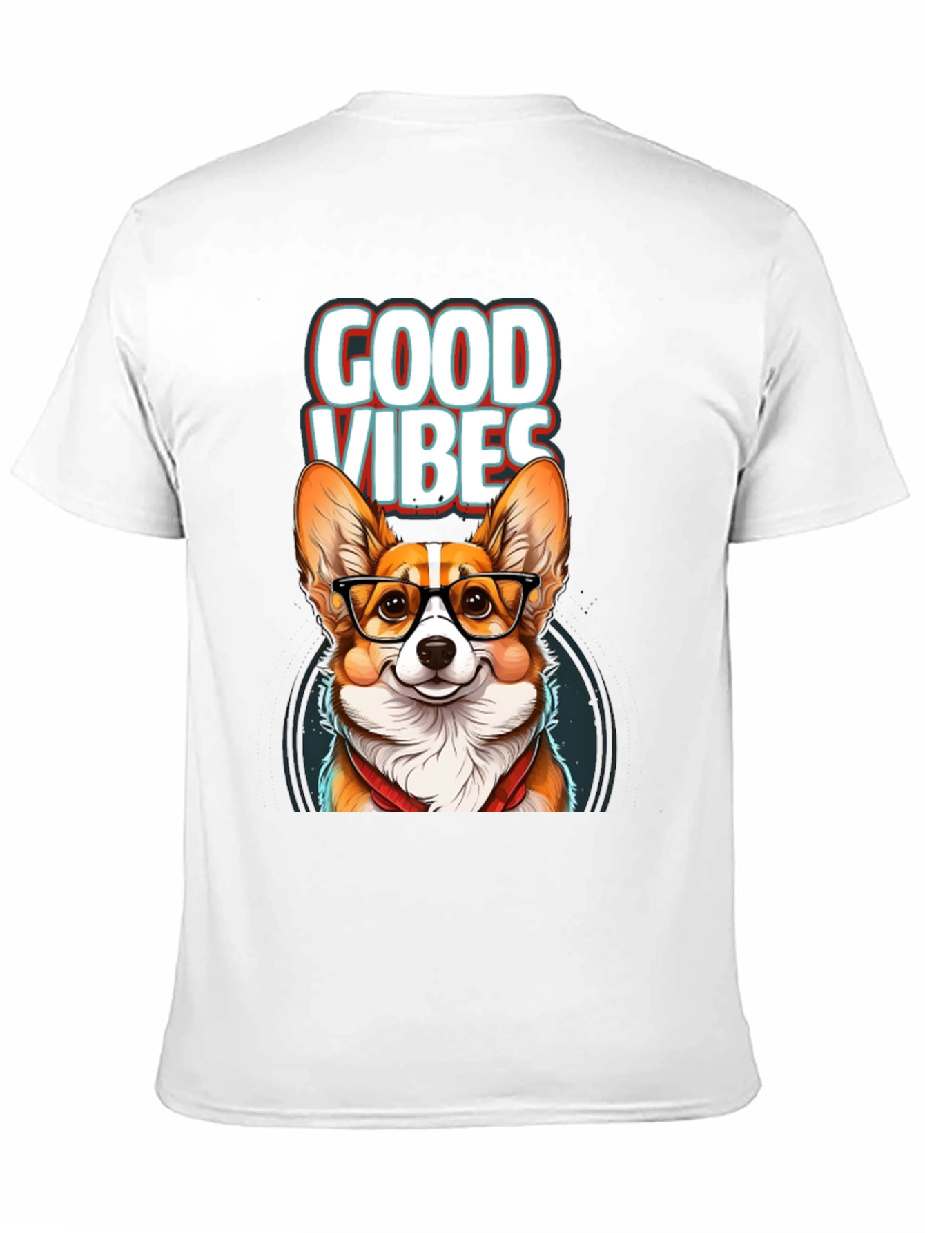 Black Good Vibes Corgi T-Shirt view 11