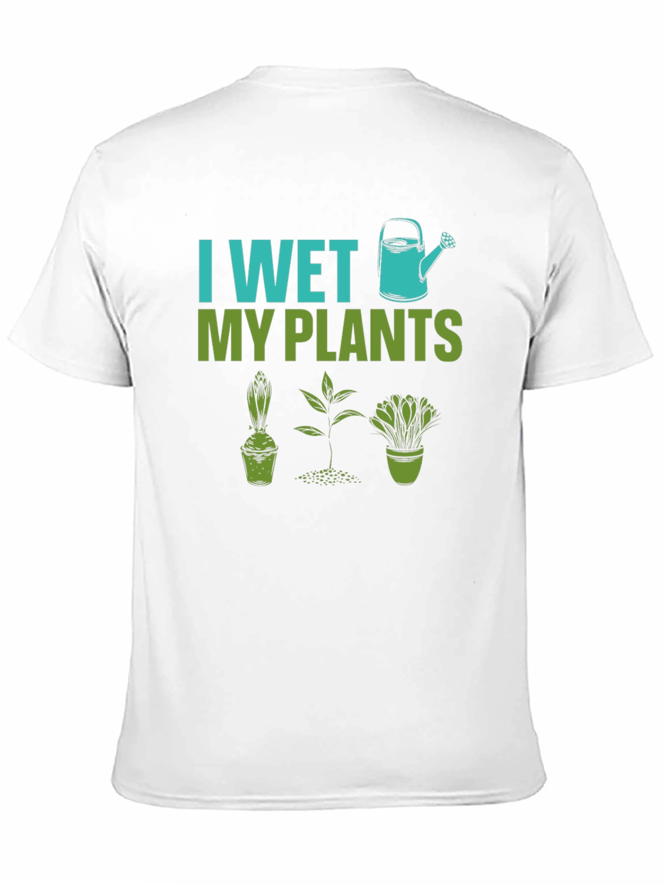 Black I Wet My Plants Graphic T-Shirt - Gardener Humor view 11