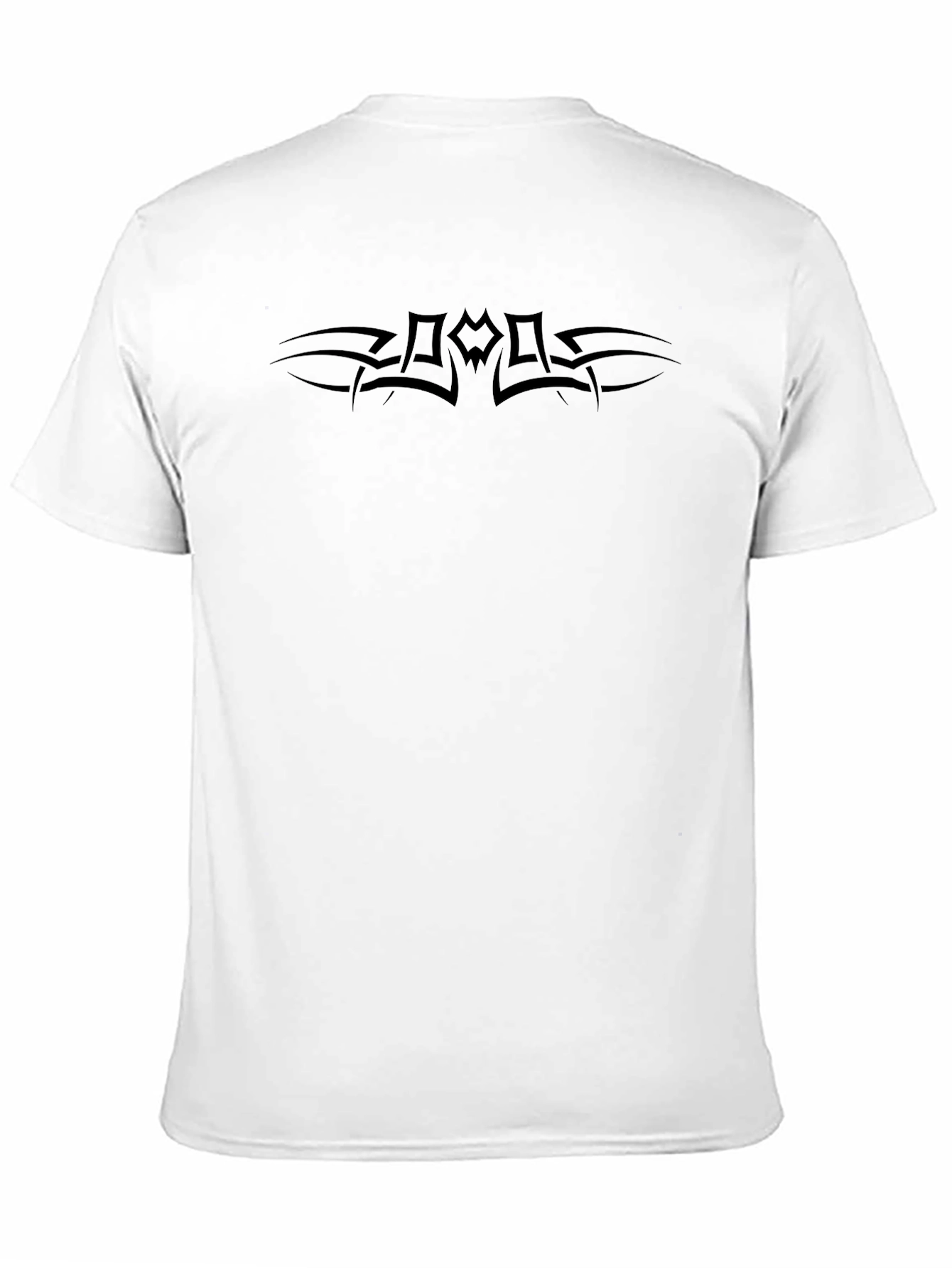 Black Men's Black Graphic Tee - Tribal Design view 11