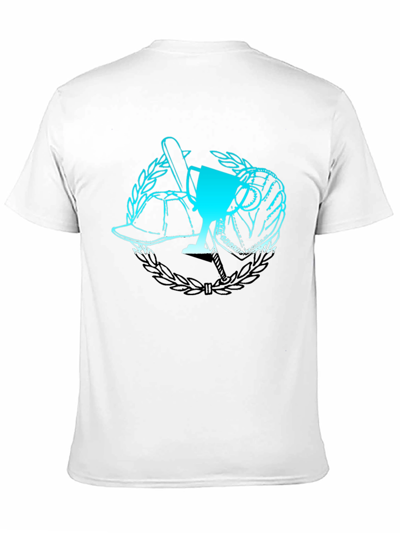 Black Baseball Trophy T-Shirt view 11