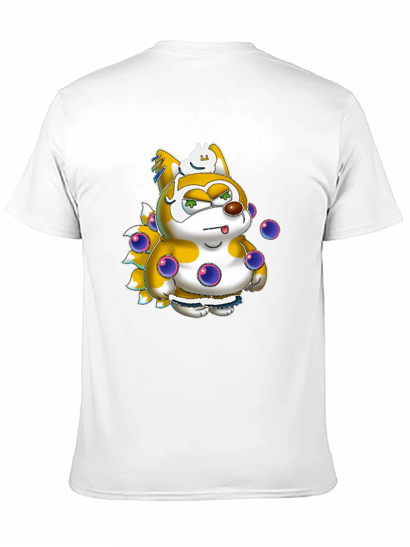 Black Cartoon Character Graphic T-Shirt - Black view 11