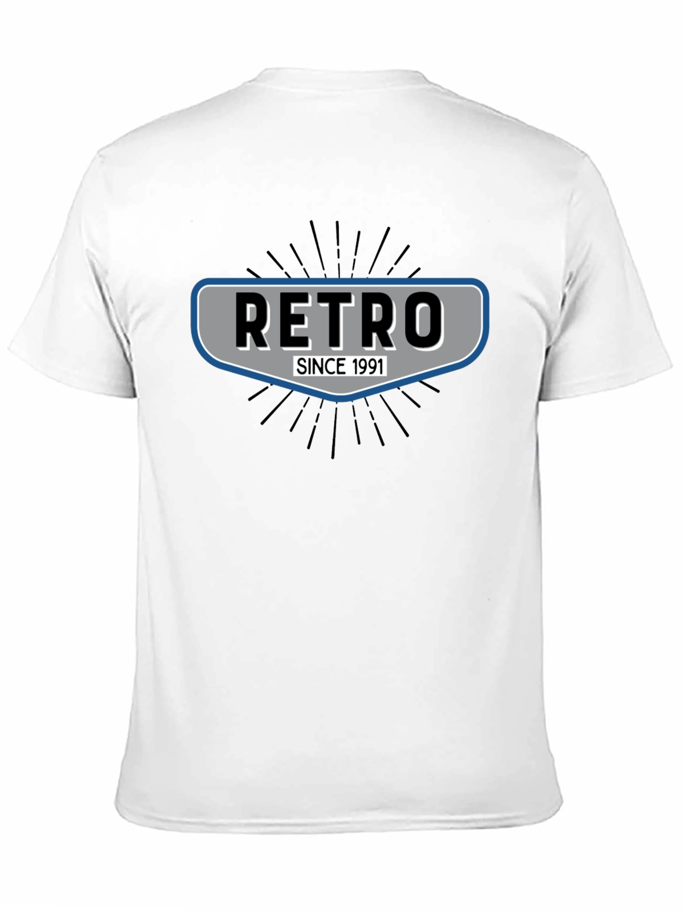 Black Retro Since 1991 Black T-Shirt view 11