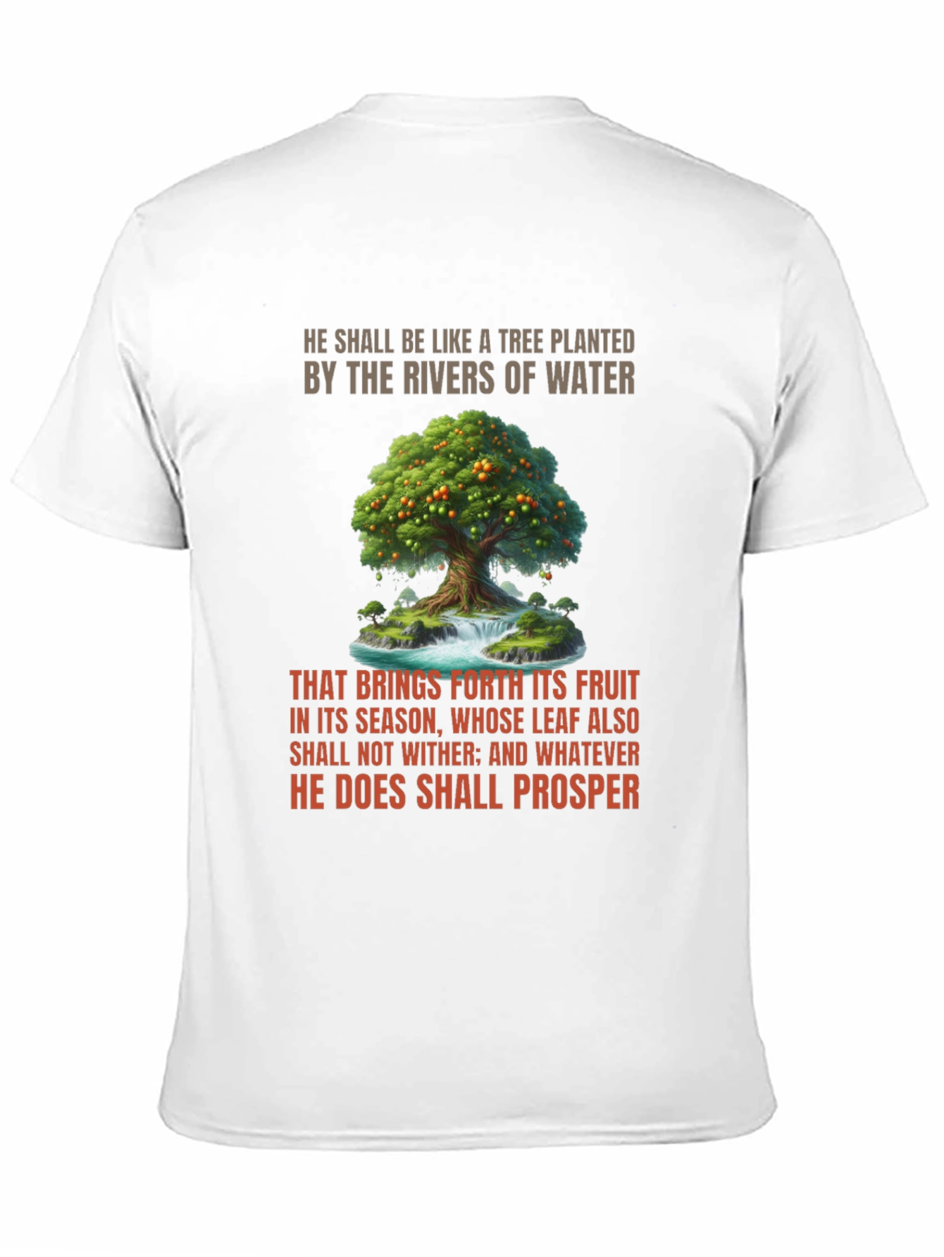 Black Biblical Tree of Life Graphic T-Shirt view 11