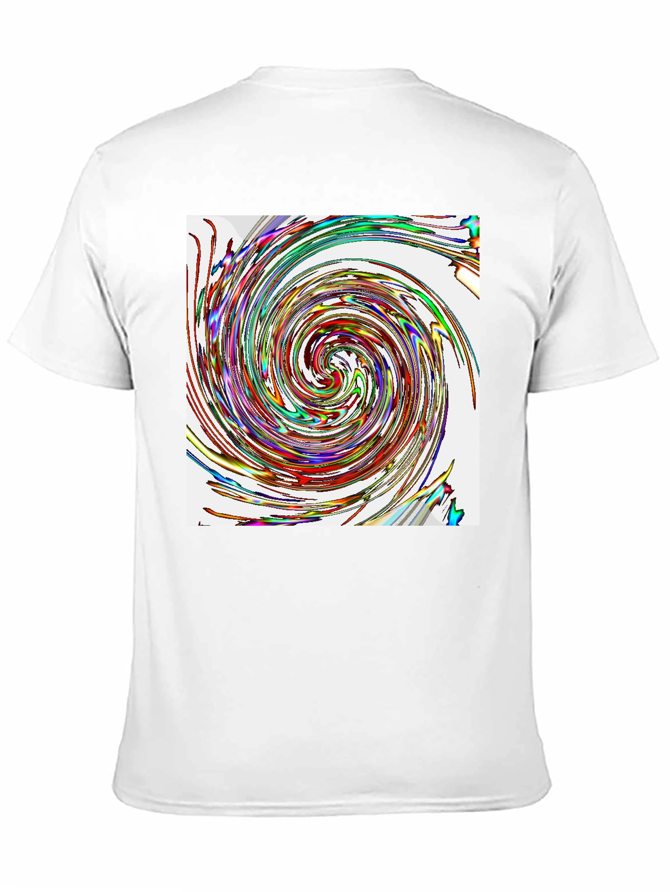 Black Vortex Swirl Graphic Tee - Stylish Black Cotton Comfort view 11