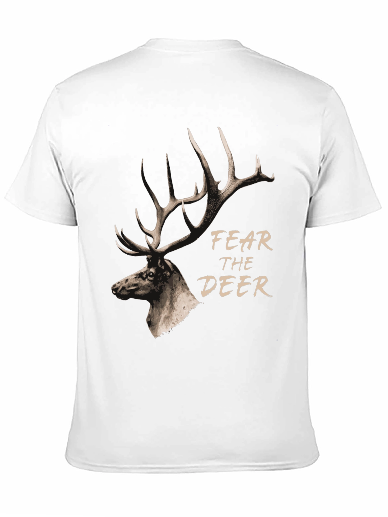 Black Fear the Deer Graphic T-Shirt - Black view 11