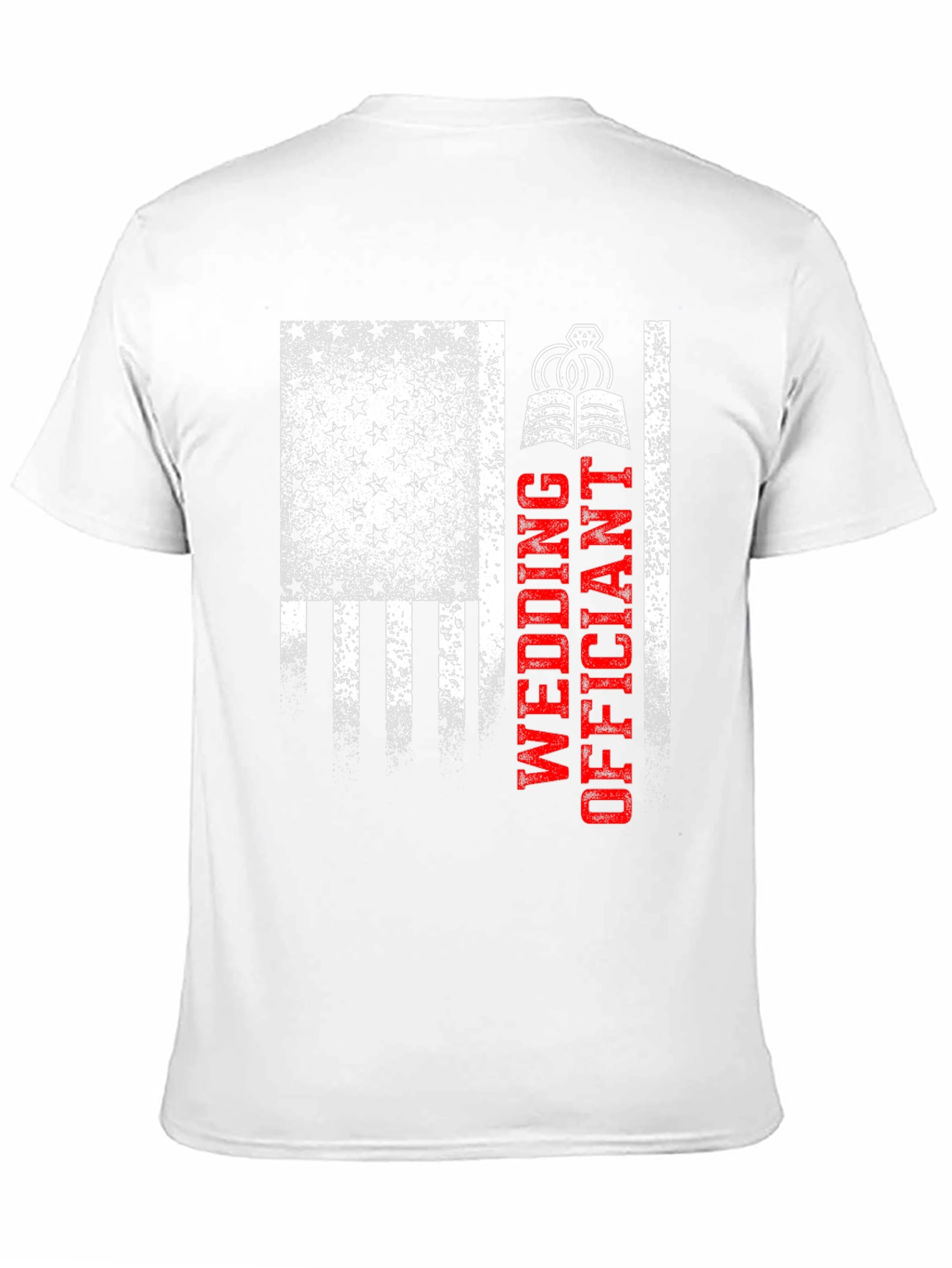 Black Wedding Officiant Patriotic T-Shirt view 11
