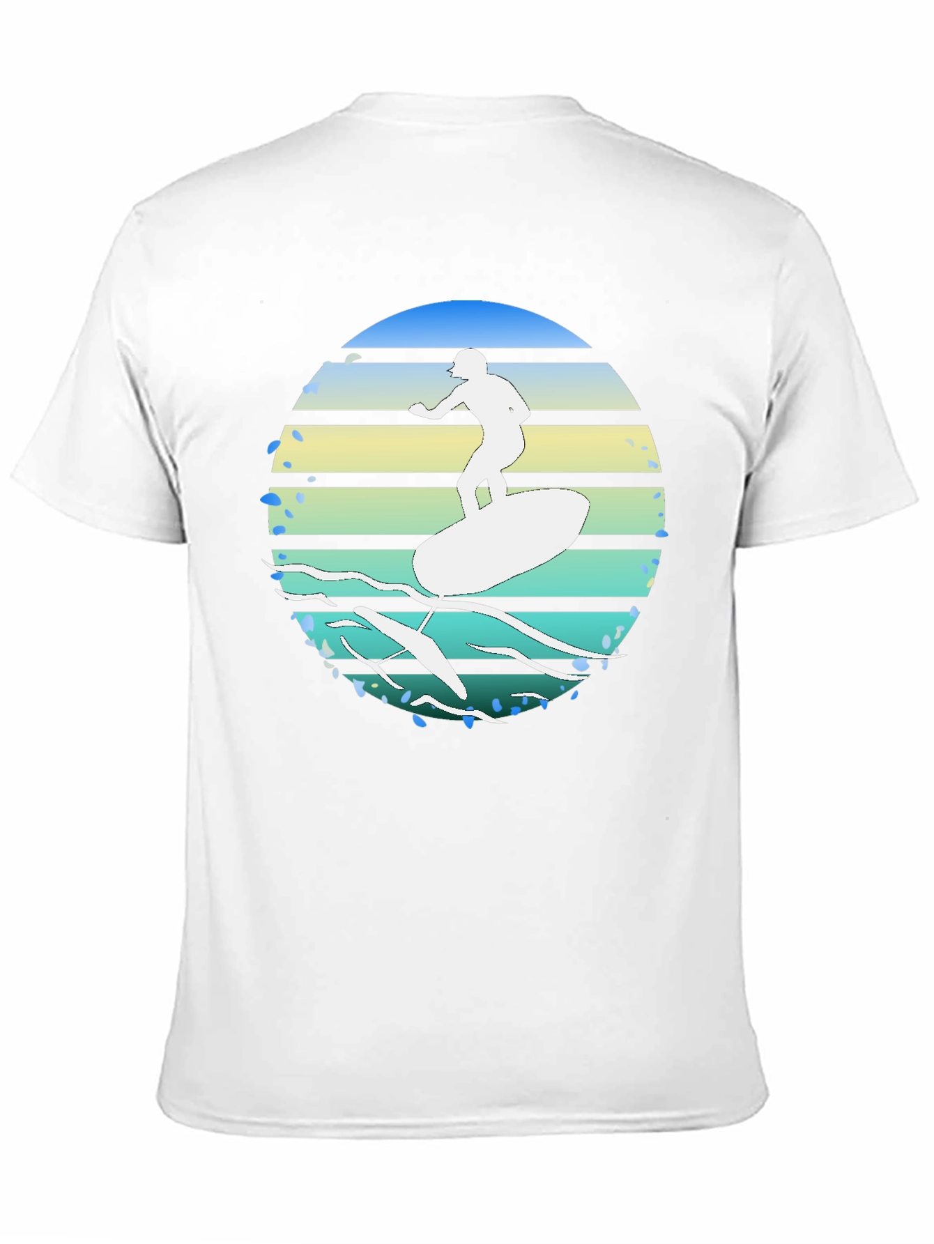 Black Surfer Graphic Tee - Black Cotton T-Shirt view 11