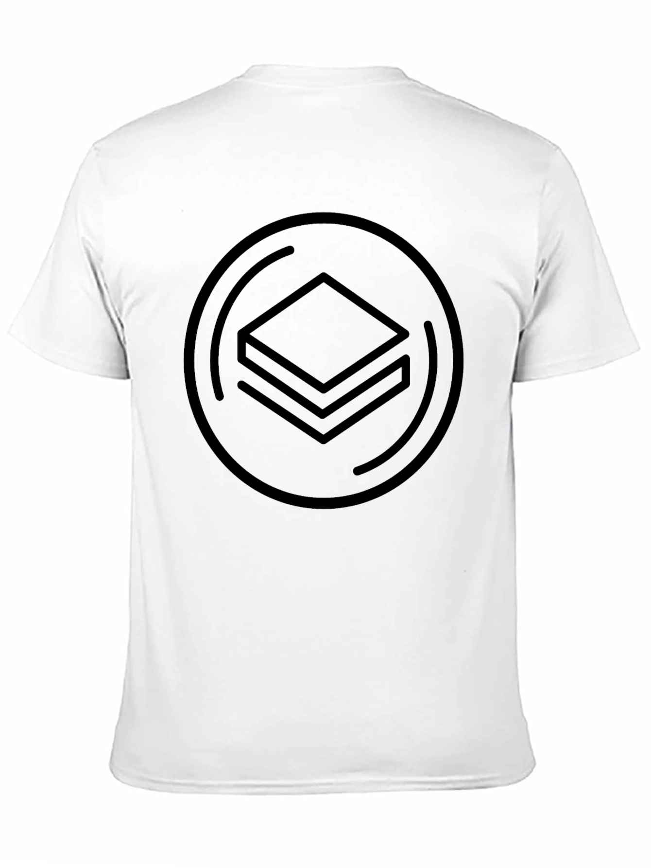 Black Minimalist Stacked Squares Graphic Tee - Black view 11