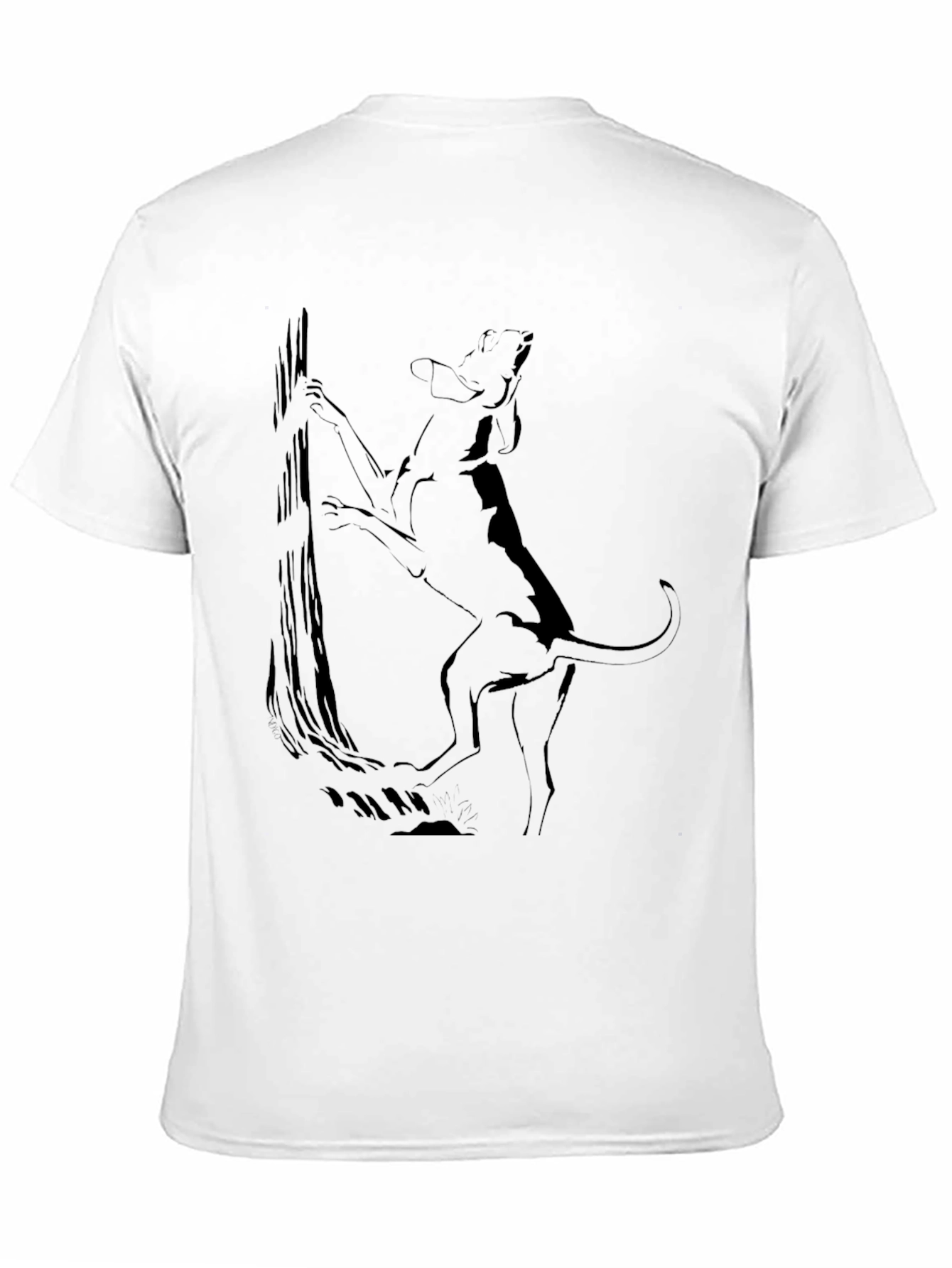 Black Dog Climbing Tree Graphic Tee - Black view 11