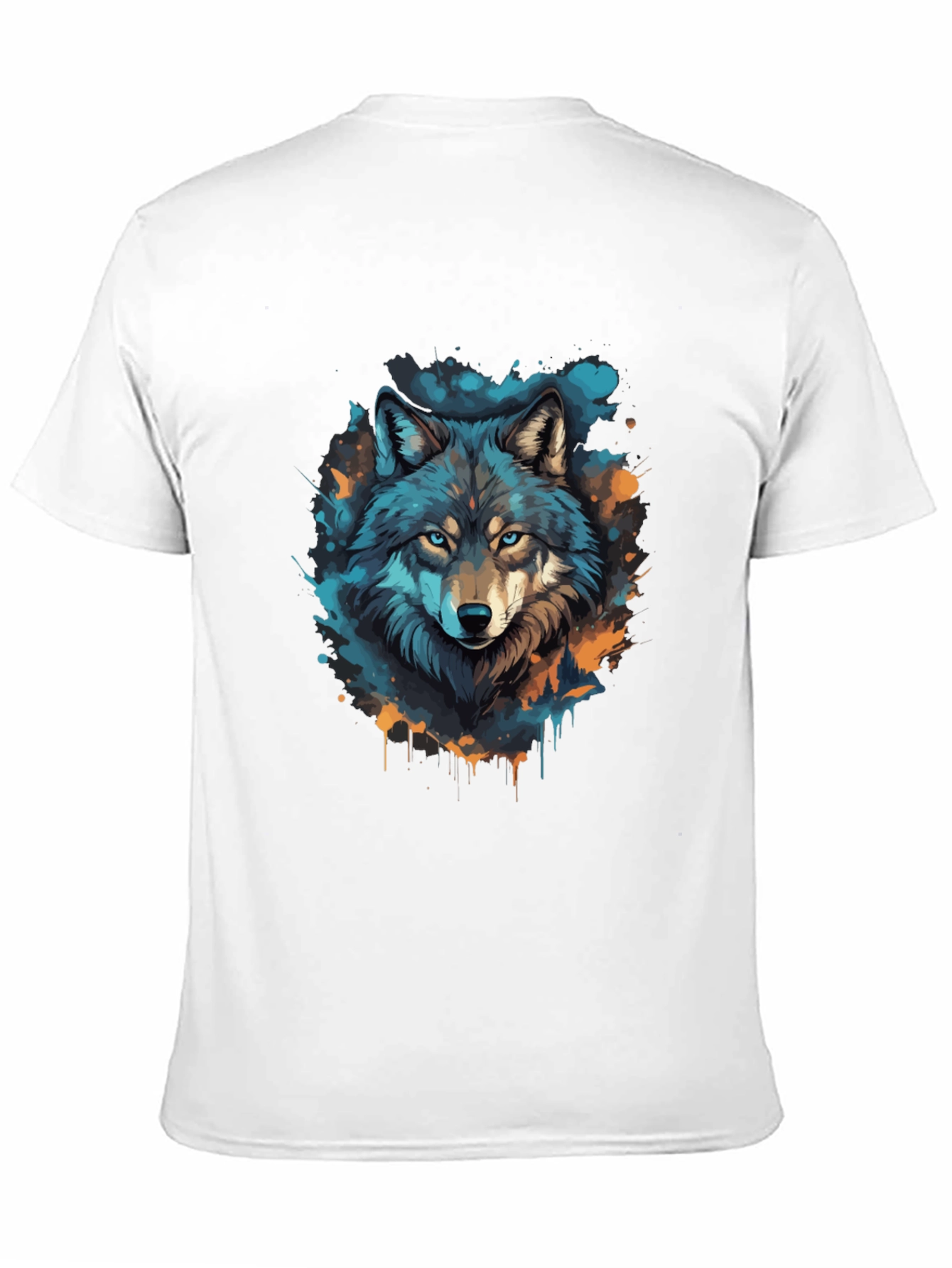 Black Wolf Graphic Tee - Black Cotton T-Shirt view 11