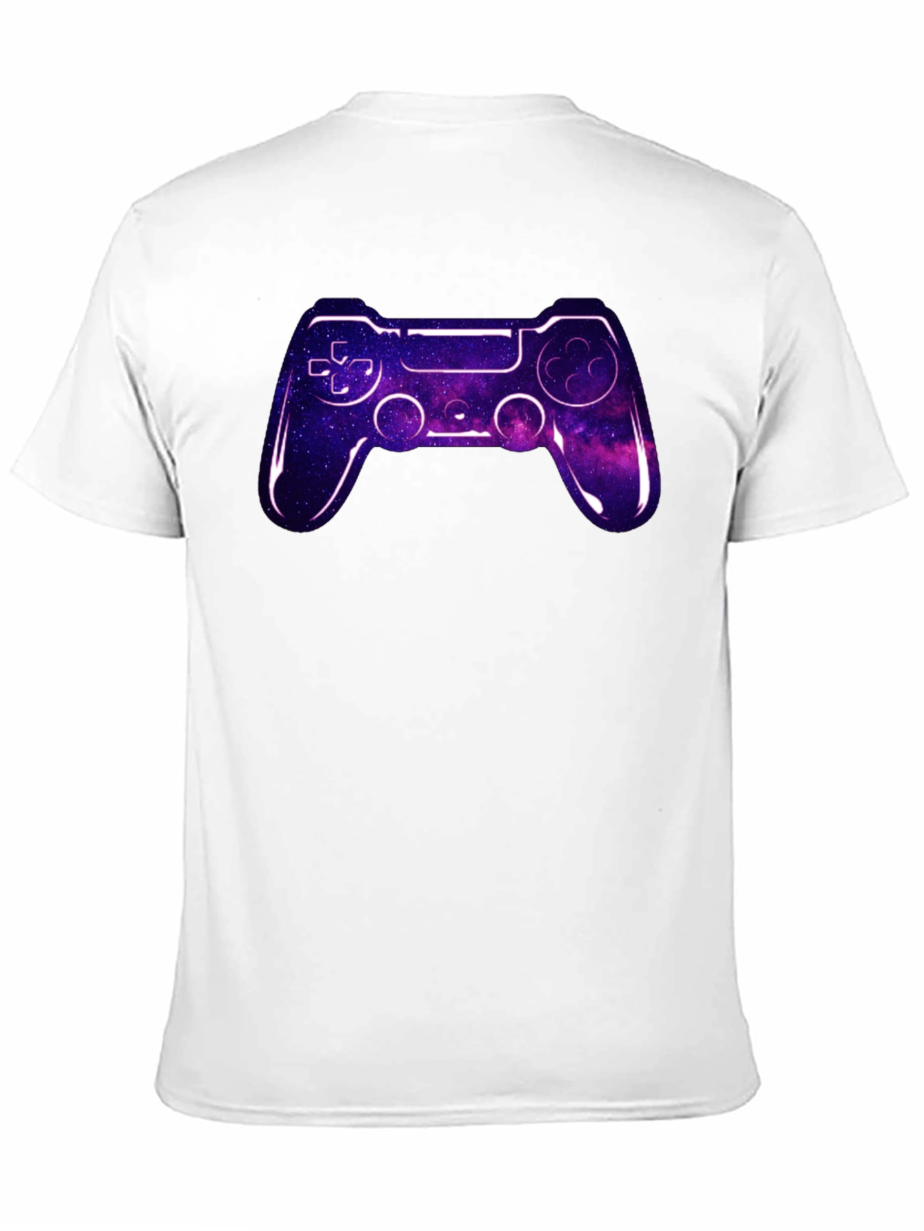 Black Gaming Controller Graphic Tee - Galaxy Design view 11