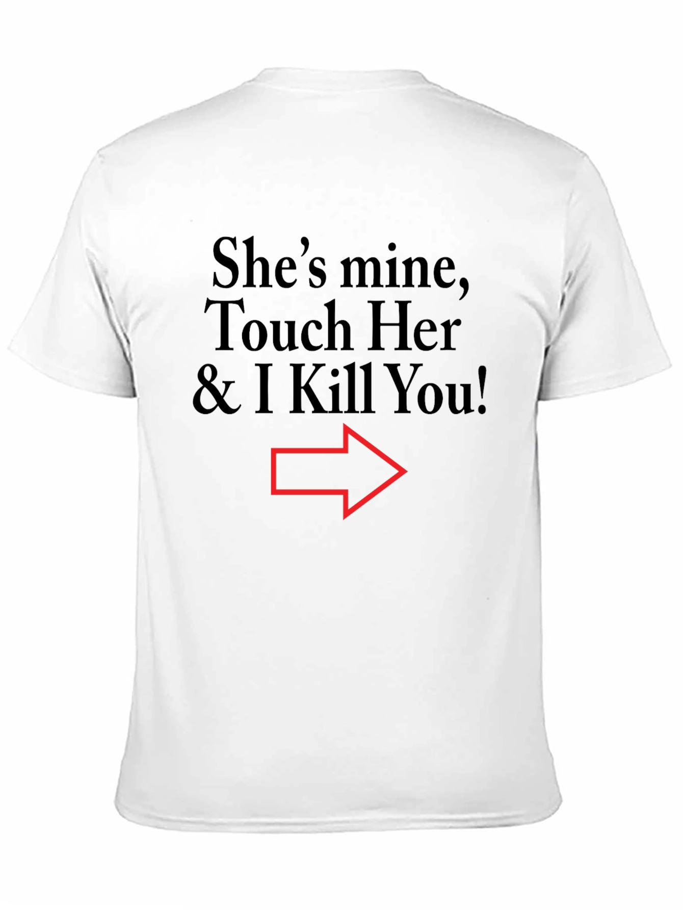 Black Humorous "She's Mine" Graphic Tee view 11