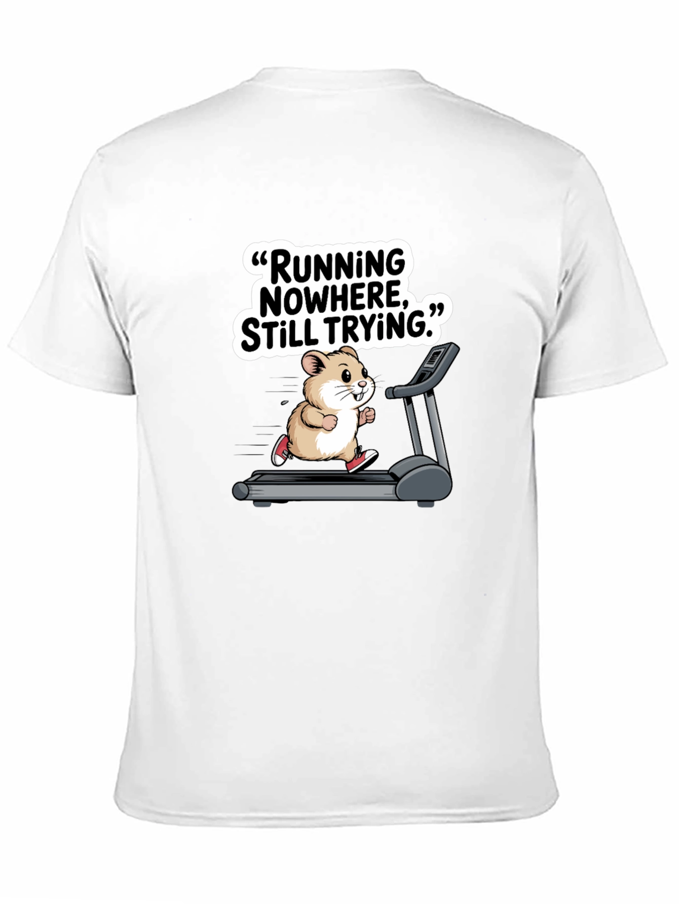 Black Hamster Treadmill Graphic Tee - Funny Workout Shirt view 11
