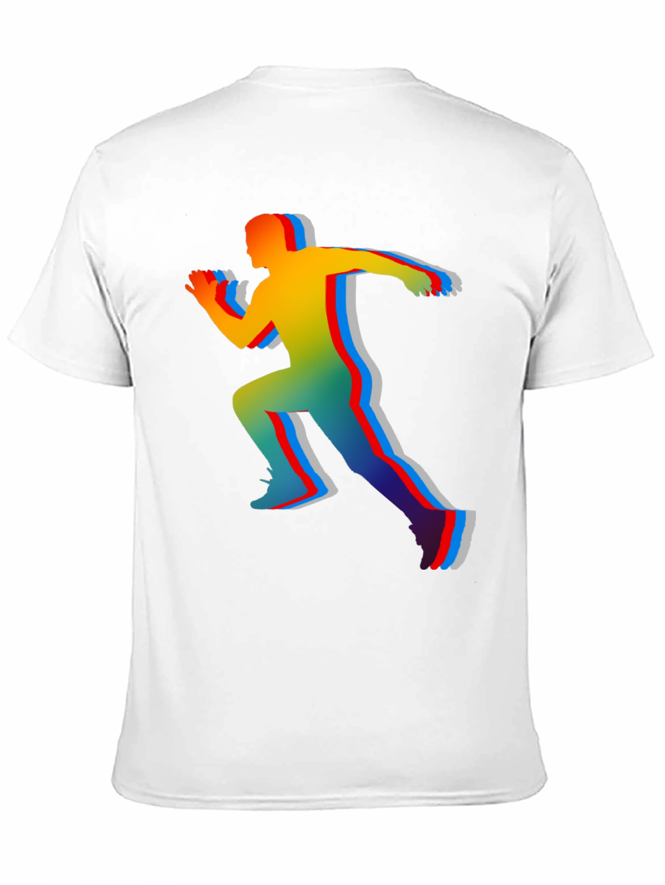 Black Colorful Runner Graphic T-Shirt view 11