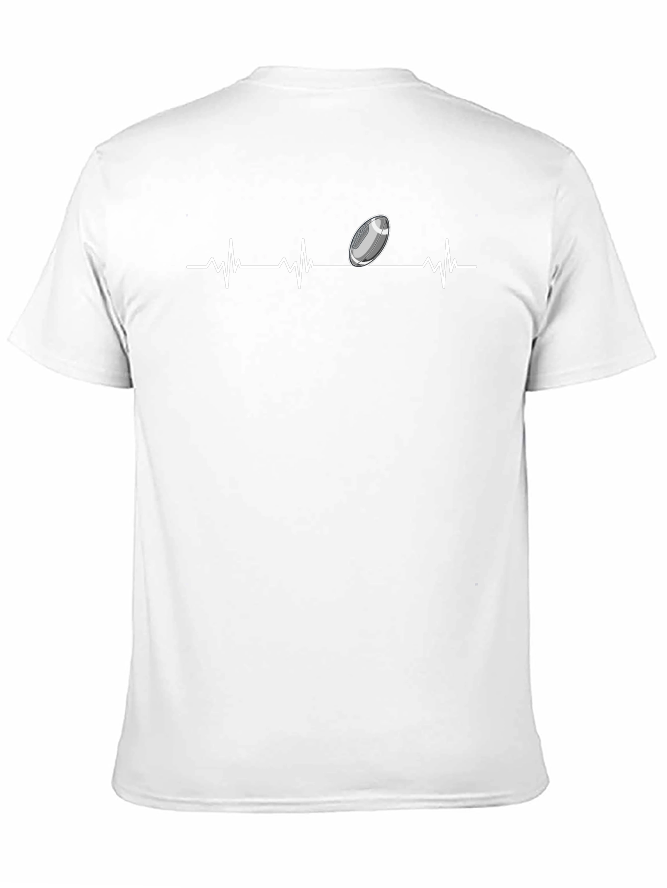 Black Rugby Heartbeat T-Shirt - Black Cotton Tee view 11
