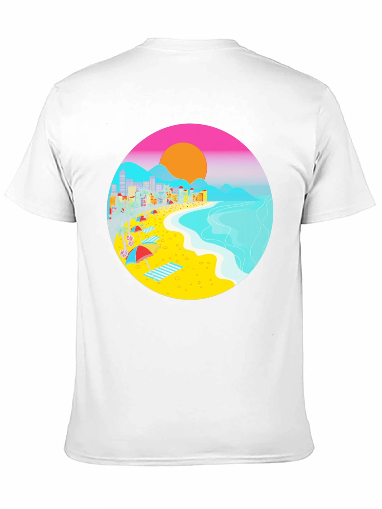 Black Beachscape Graphic T-Shirt view 11