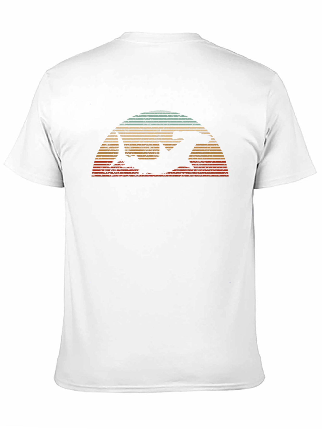 Black Hammerhead Shark Retro Sunset T-Shirt view 11