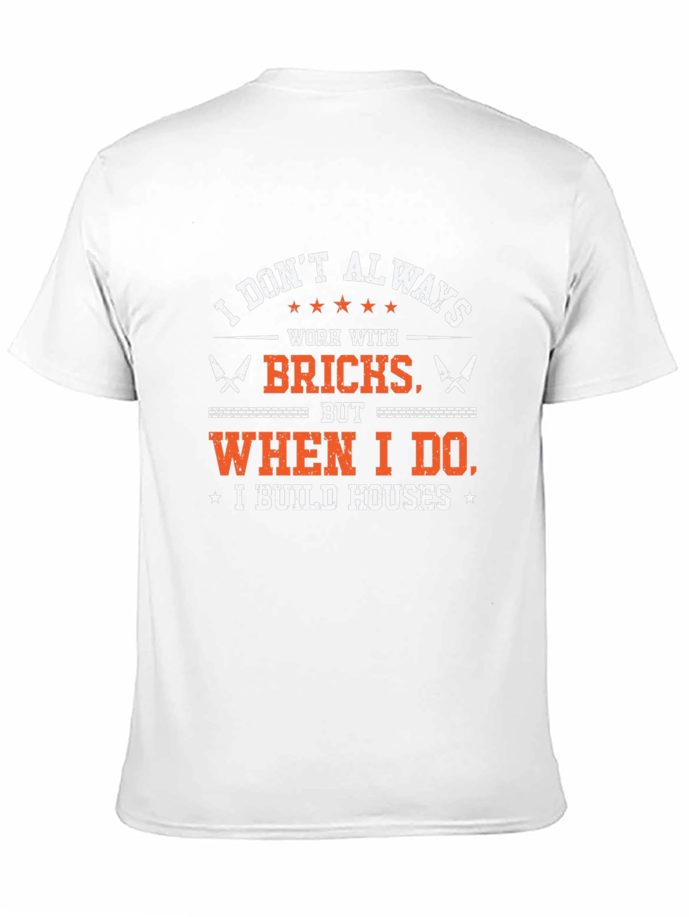 Black Bricklayer T-Shirt - I Build Houses view 11