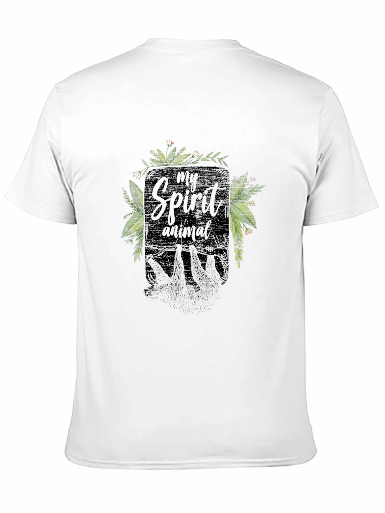 Black My Spirit Animal Sloth Black T-Shirt view 11