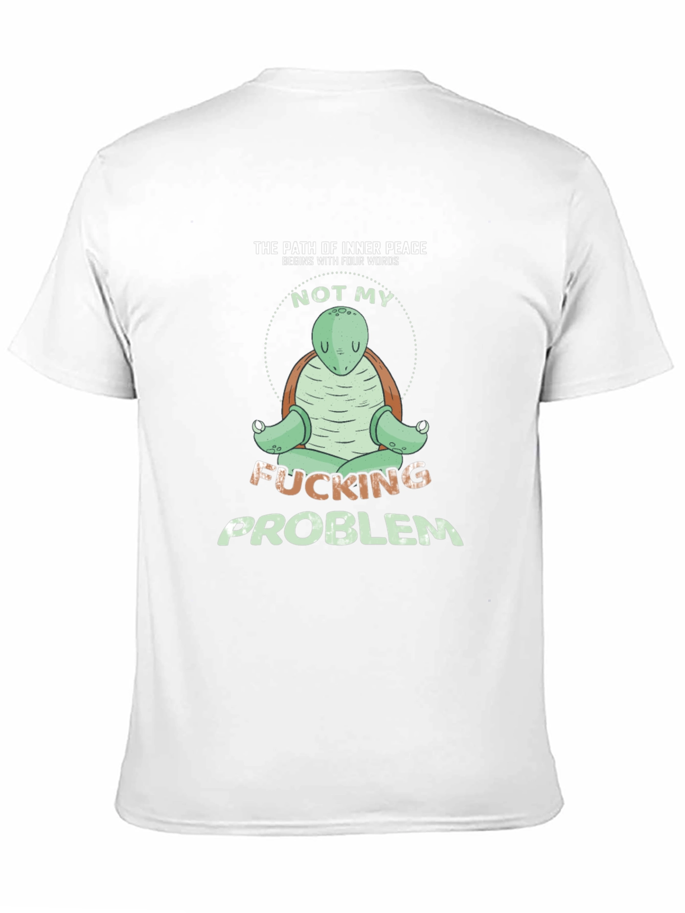 Black Inner Peace Turtle Graphic Tee - Not My Problem Shirt view 11