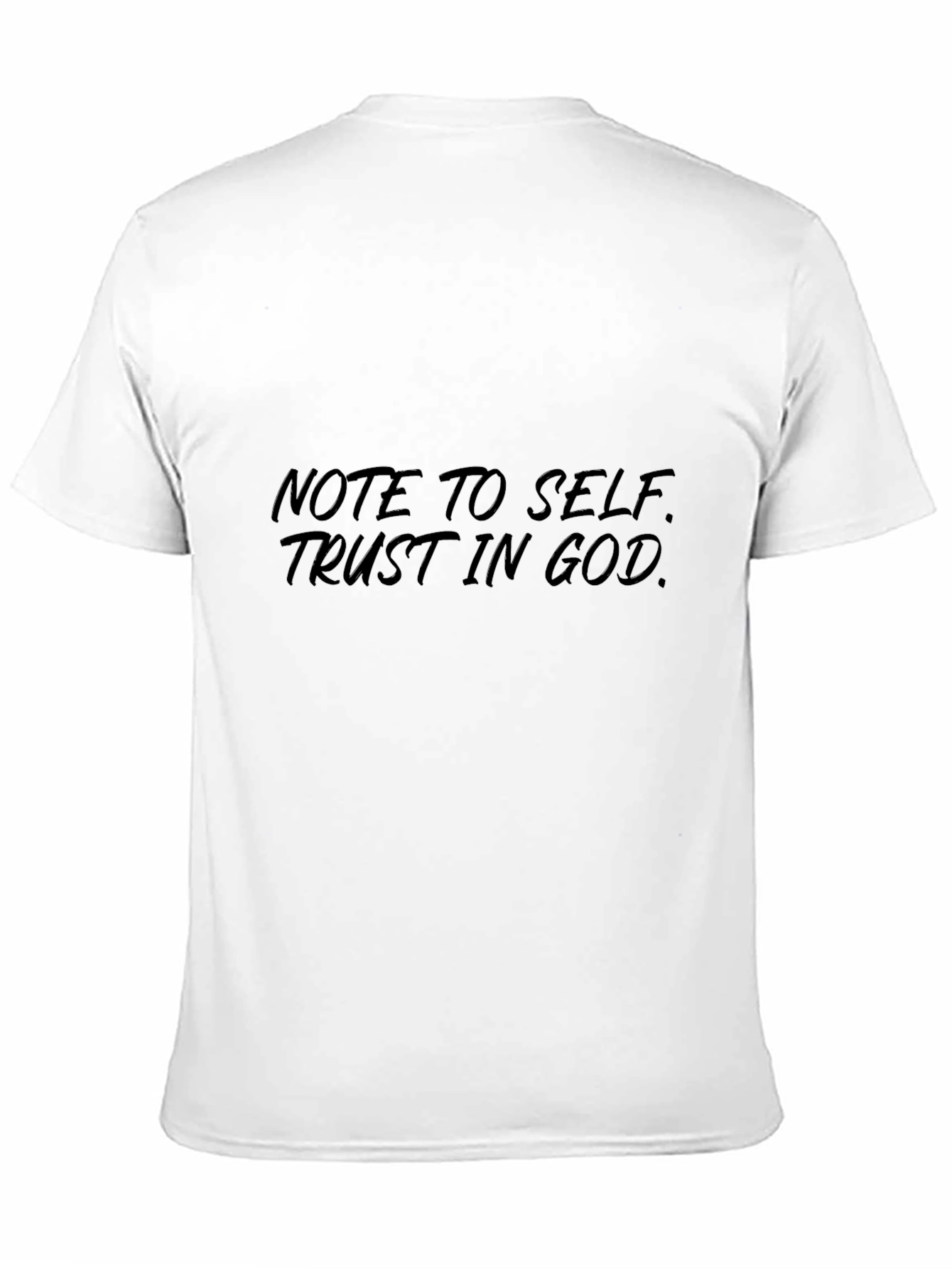 Black Note to Self Trust in God T-Shirt view 11