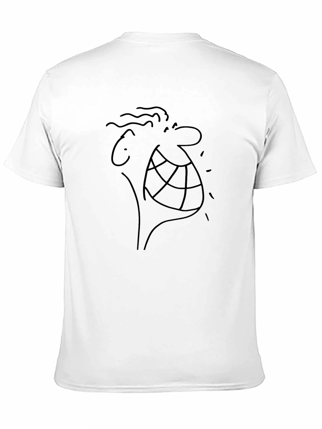 Black Cartoon Face Black T-Shirt - Unique Graphic Tee view 11